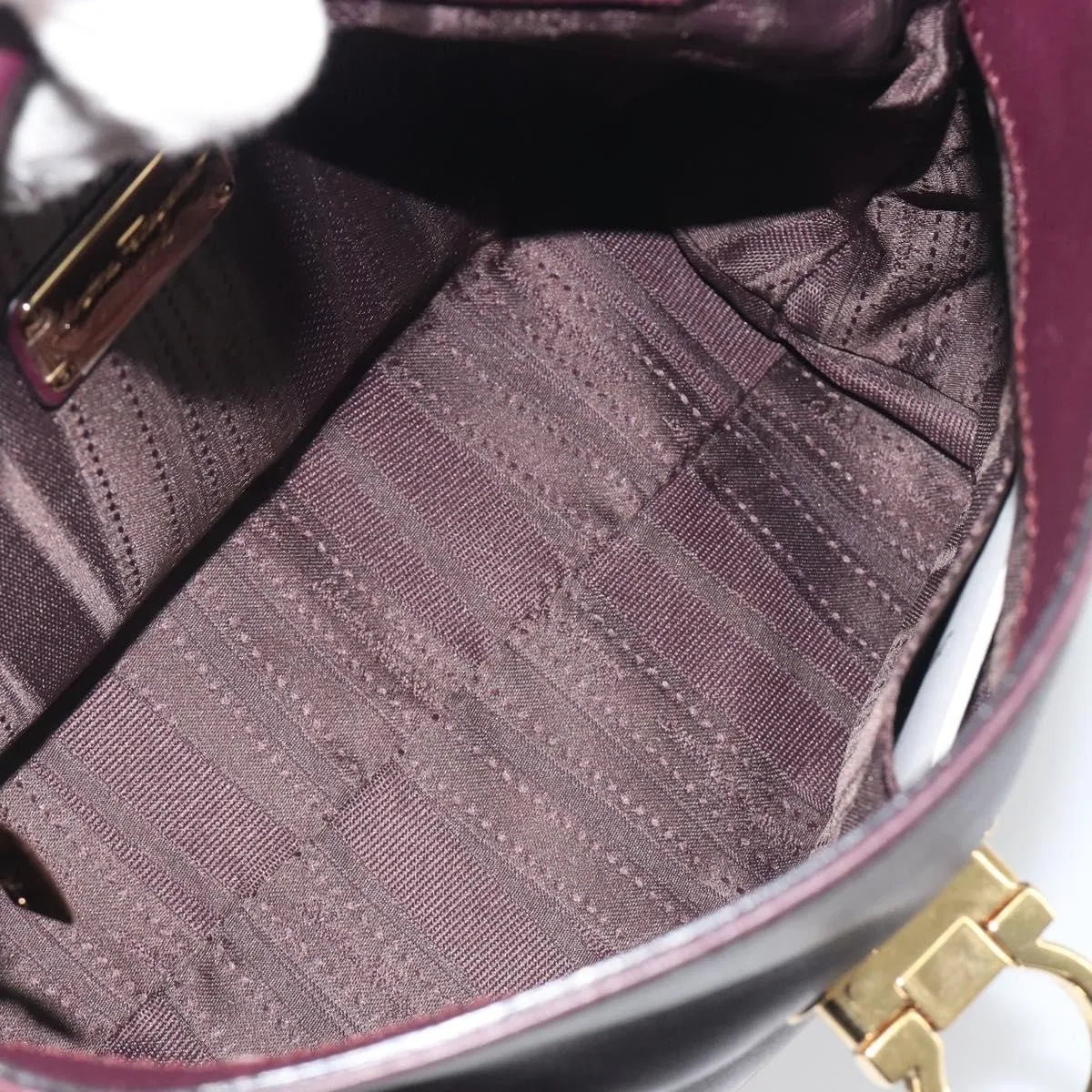 Salvatore Ferragamo Sofia Satchel Smooth Leather Purple Leather Handbag (Pre-Owned)