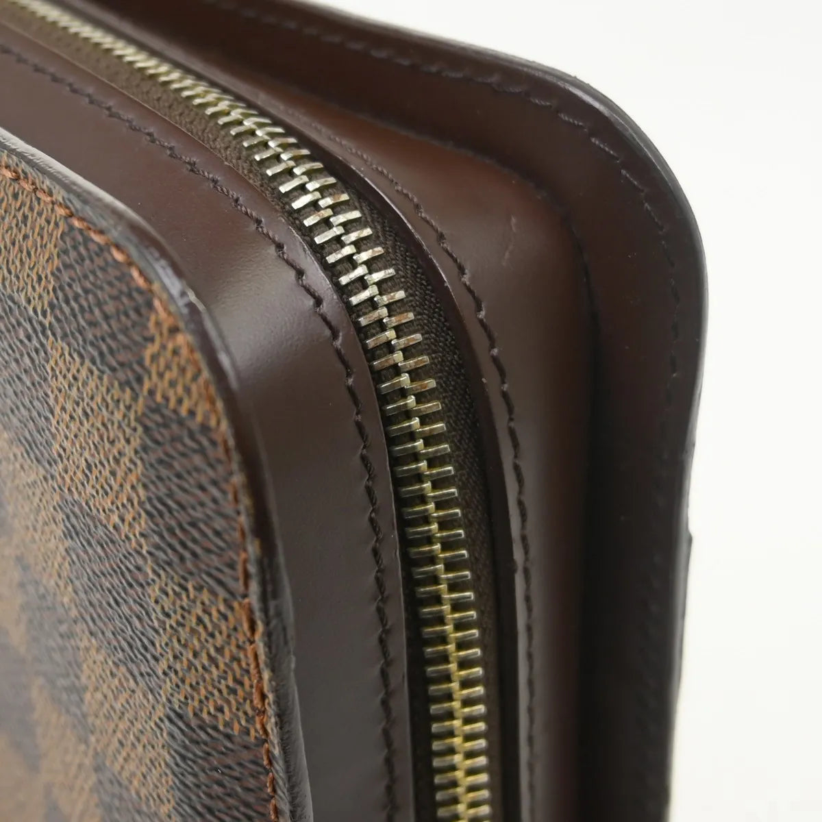Louis Vuitton Pochette Saint Louis Damier Brown Canvas Clutche & Pouche Bag (Pre-Owned)