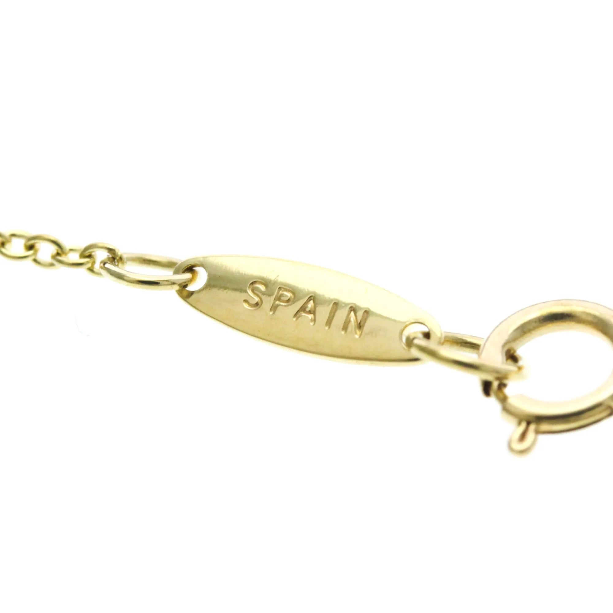 Tiffany & Co. Elsa Peretti Open Heart Pendant 18K Yellow Gold Gold Yellow_Gold Necklace Jewelry (Pre-Owned)