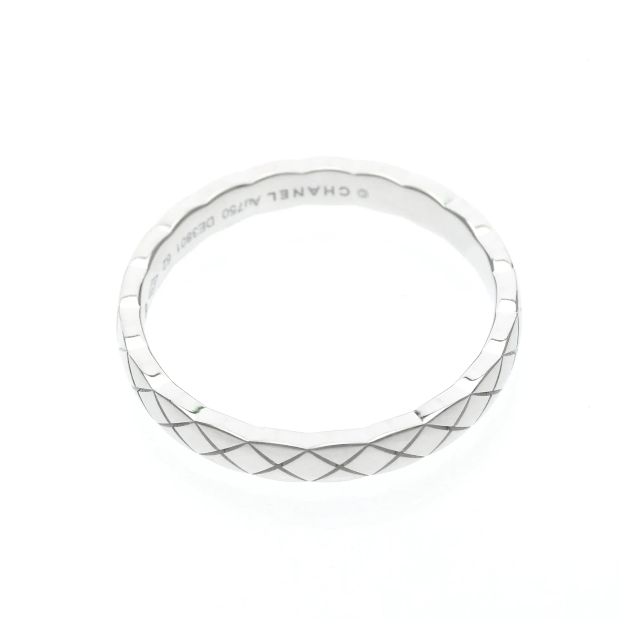 Chanel Coco Crush 18K White Gold Silver White_Gold Ring Jewelry (Pre-Owned)