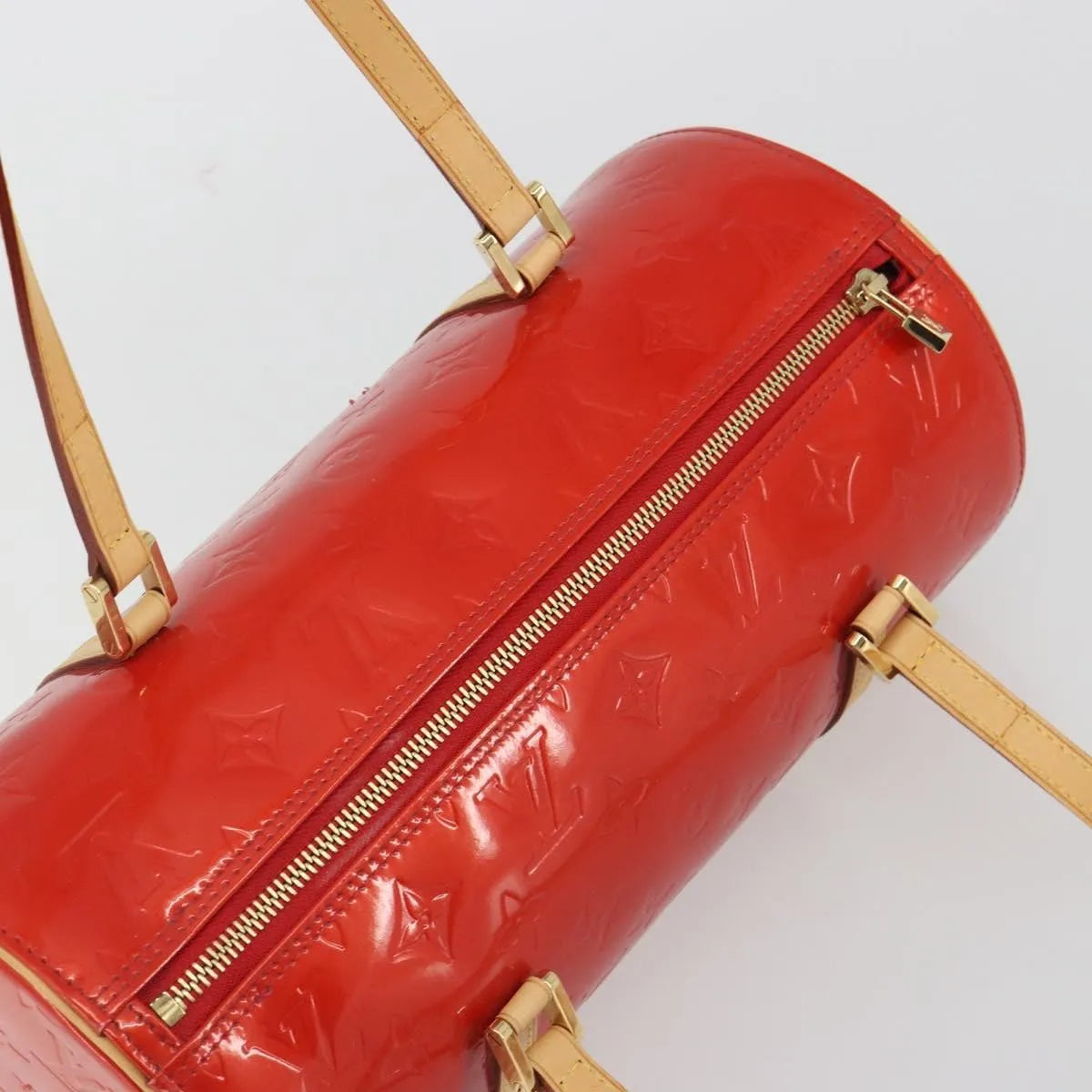 Louis Vuitton Bedford Monogram Vernis Red Patent_Leather Handbag (Pre-Owned)