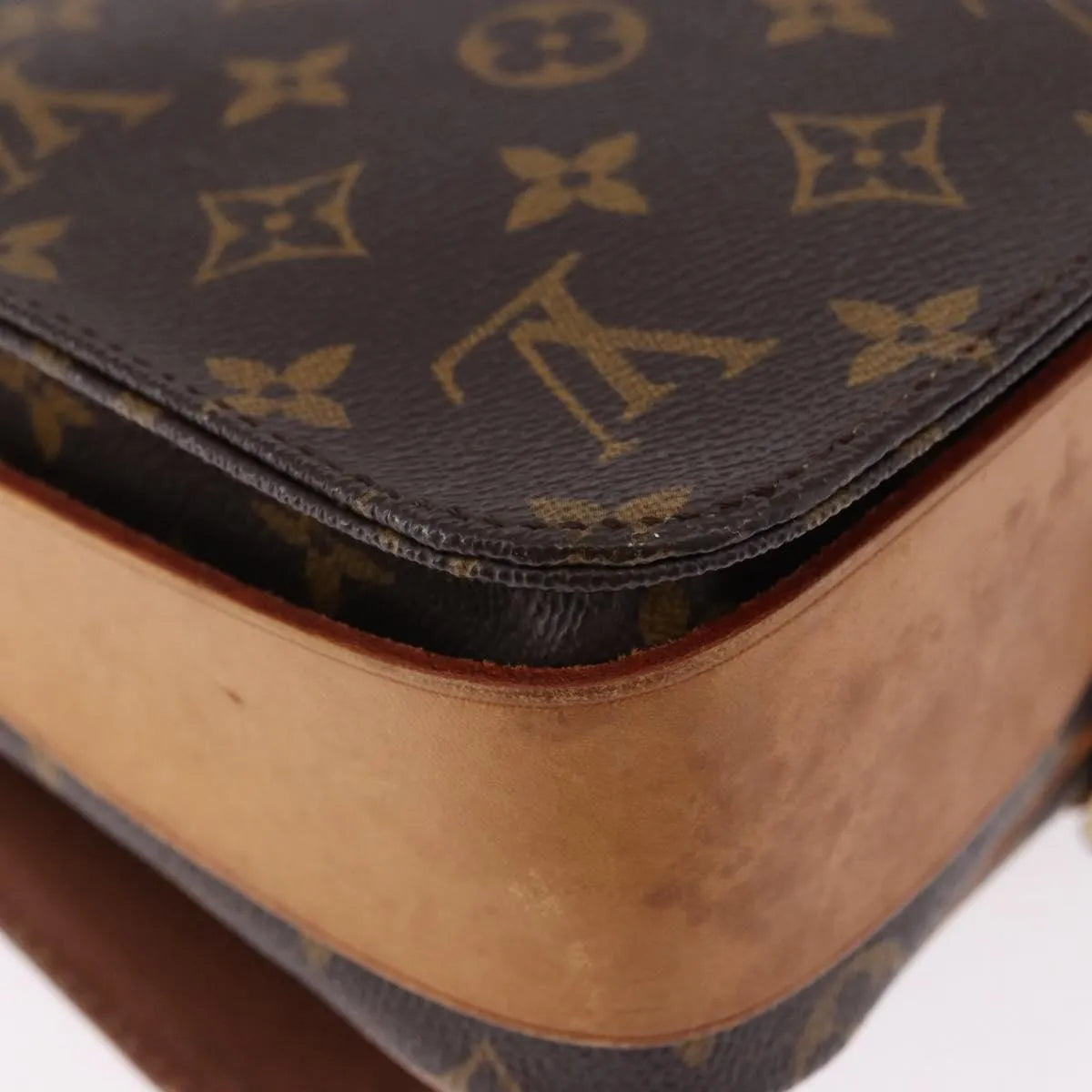 Louis Vuitton Cartouchiere Monogram Brown Canvas Shoulder Bag Bag (Pre-Owned)