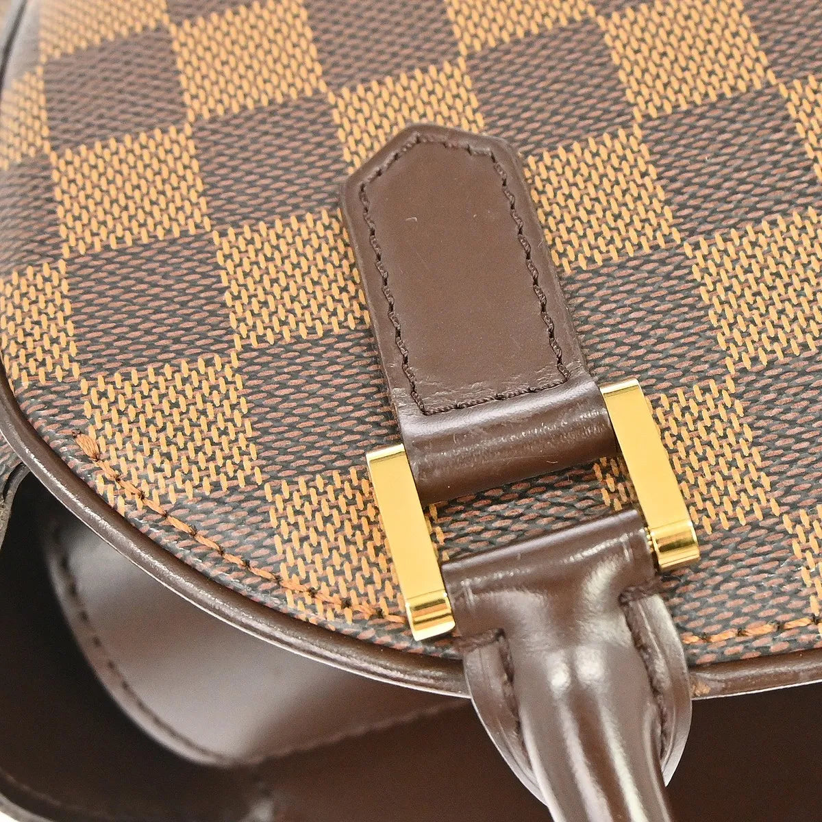 Louis Vuitton Sarria Damier Ebene Brown Canvas Handbag (Pre-Owned)