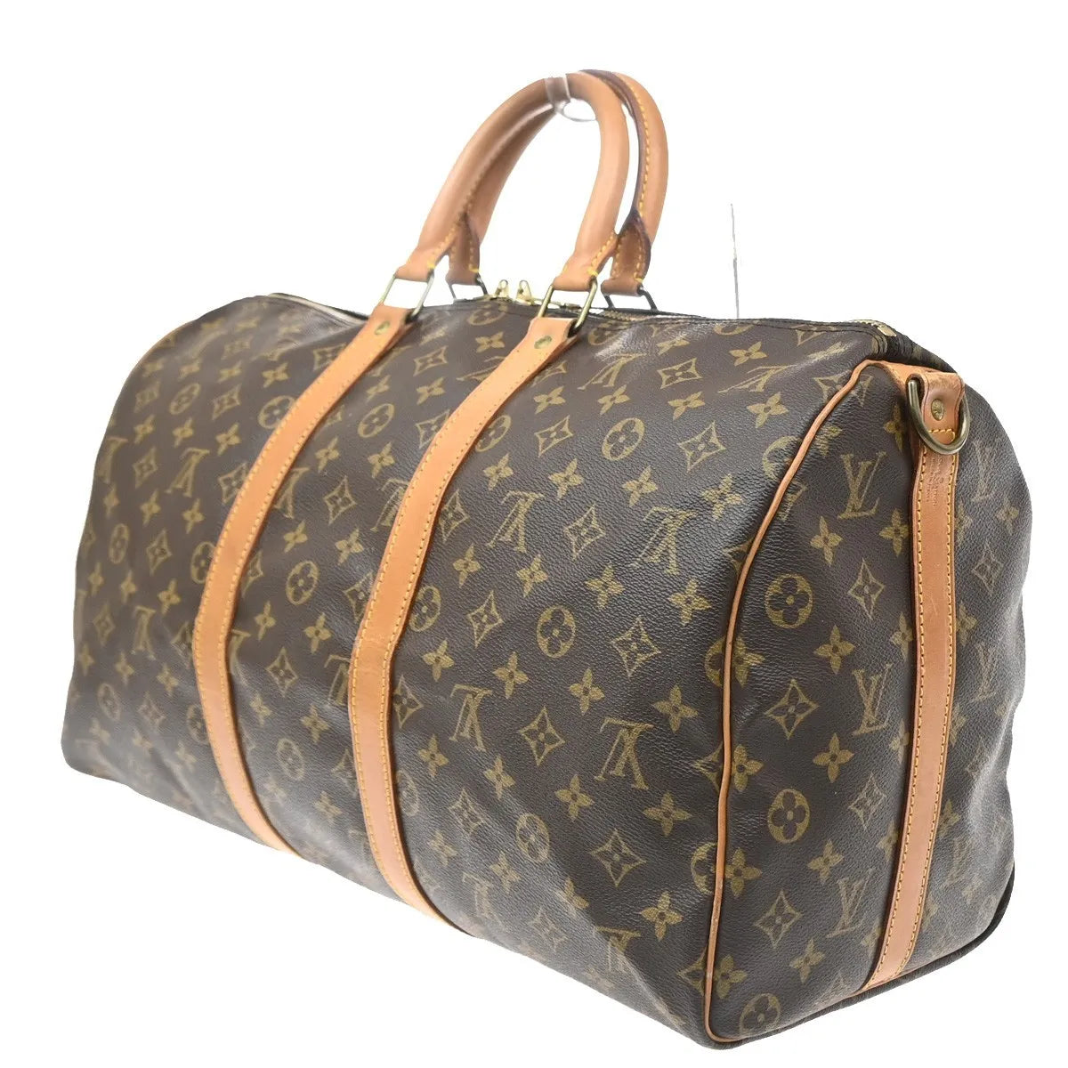 Louis Vuitton Keepall Bandoulière Monogram Brown Canvas Travel Bag Bag (Pre-Owned)