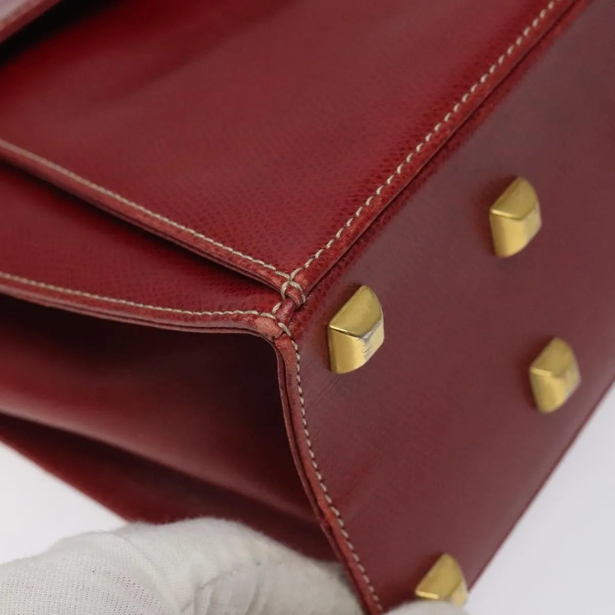 Salvatore Ferragamo Vintage Leather Red Leather Shoulder Bag Bag (Pre-Owned)