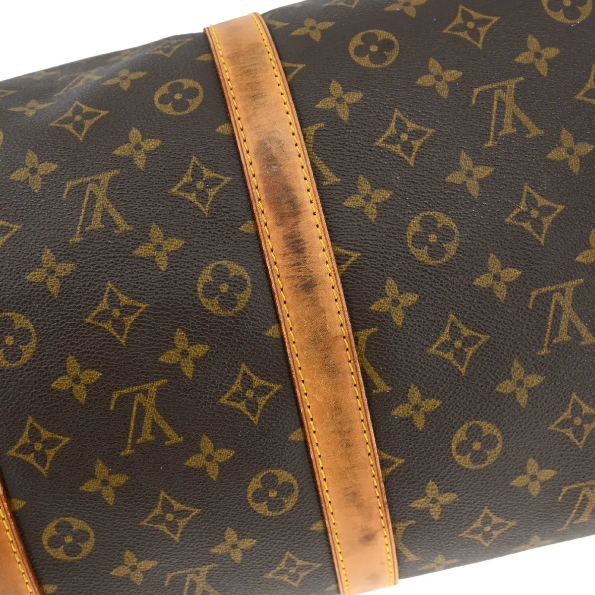 Louis Vuitton Keepall Bag Monogram Canvas Brown Canvas Travel Bag Bag (Pre-Owned)