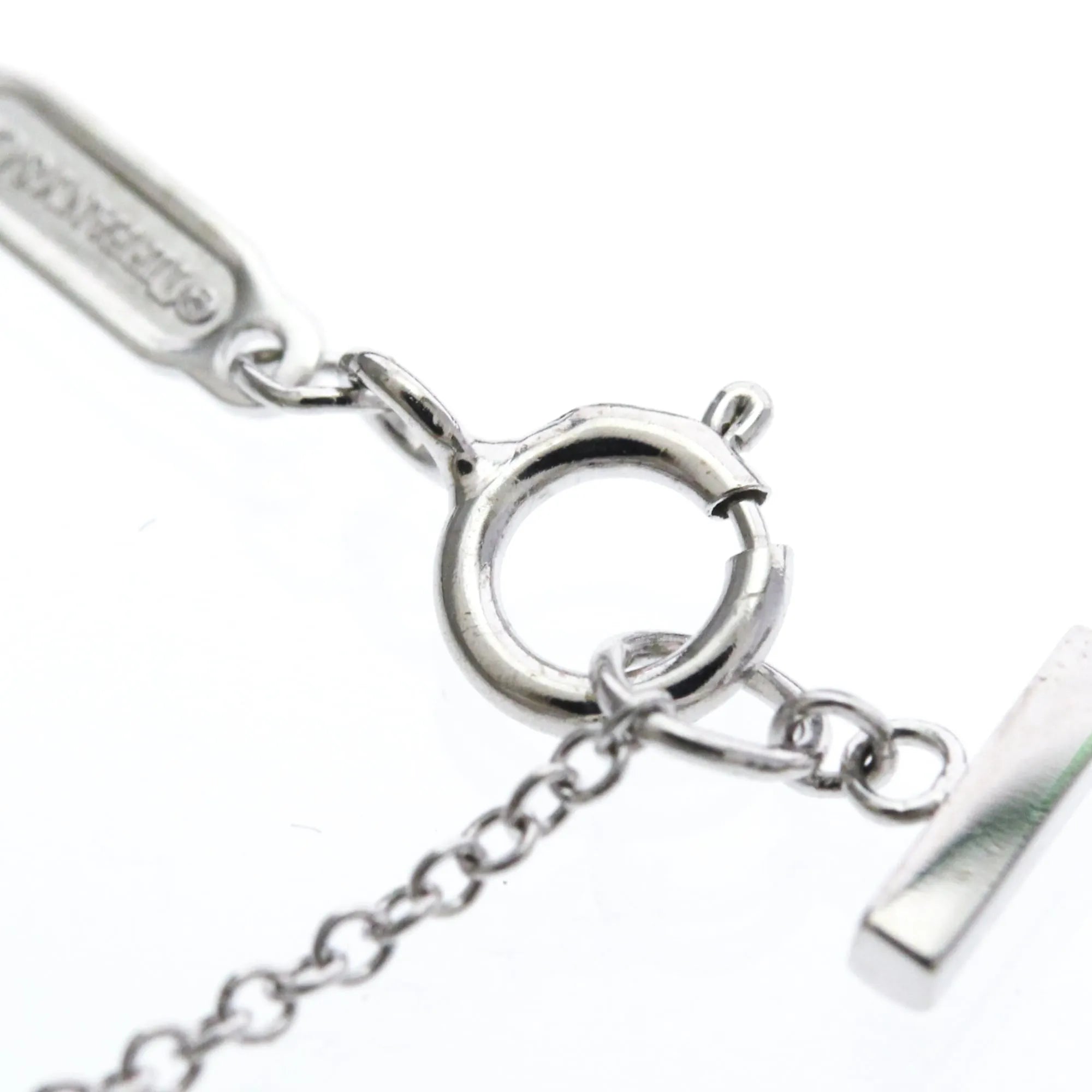 Tiffany & Co. T Smile Pendant 18K White Gold Silver White_Gold Necklace Jewelry (Pre-Owned)