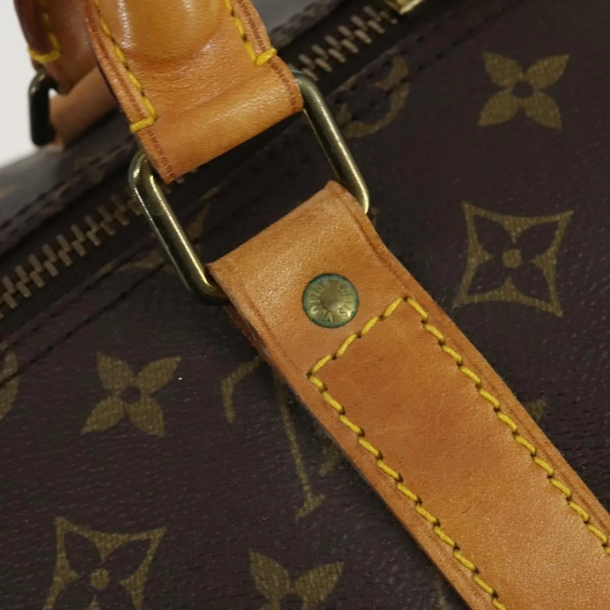 Louis Vuitton Keepall Bag Monogram Canvas Brown Canvas Travel Bag Bag (Pre-Owned)
