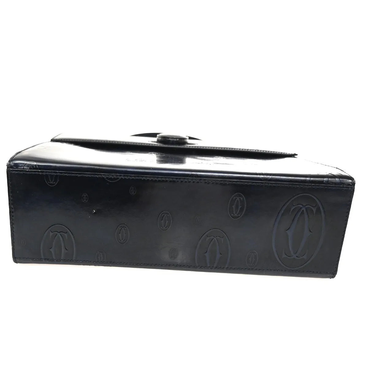 Cartier Happy Birthday Patent Leather Navy Patent_Leather Handbag (Pre-Owned)