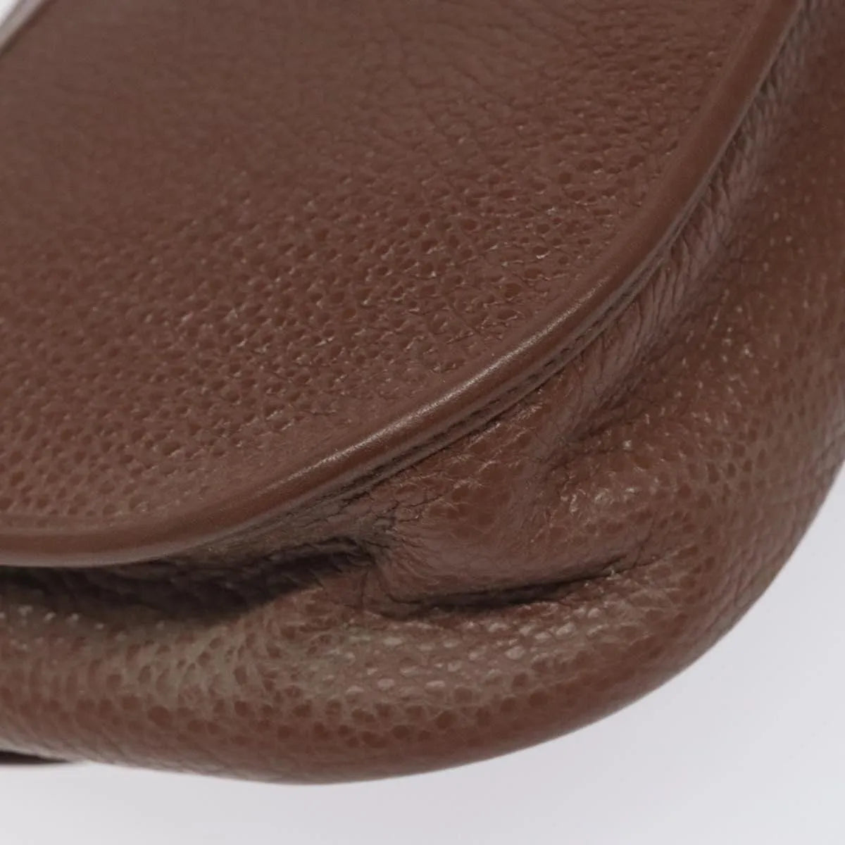 Christian Dior Vintage Cd Flap Leather Brown Leather Shoulder Bag Bag (Pre-Owned)