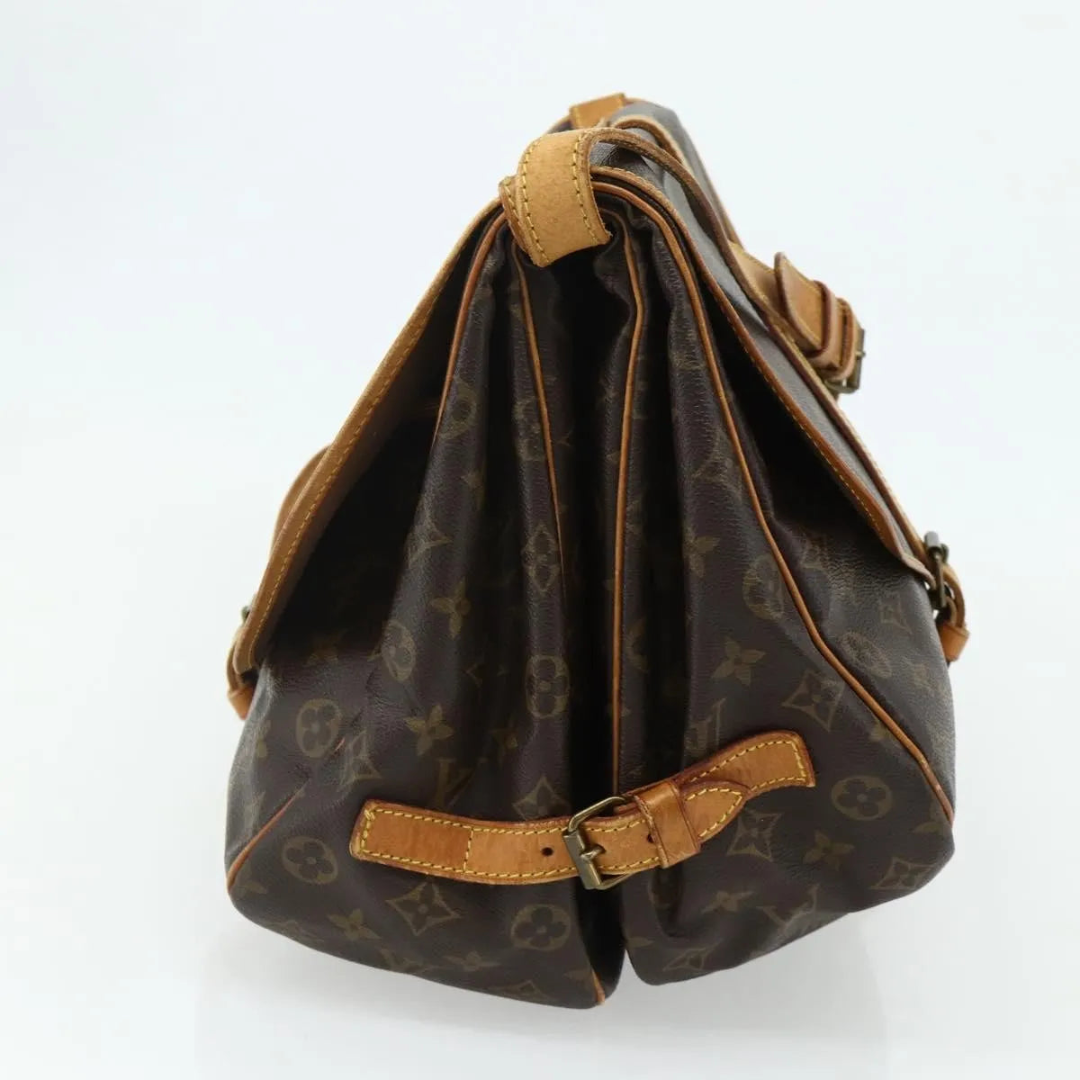 Louis Vuitton Saumur Monogram Canvas Brown Canvas Shoulder Bag Bag (Pre-Owned)