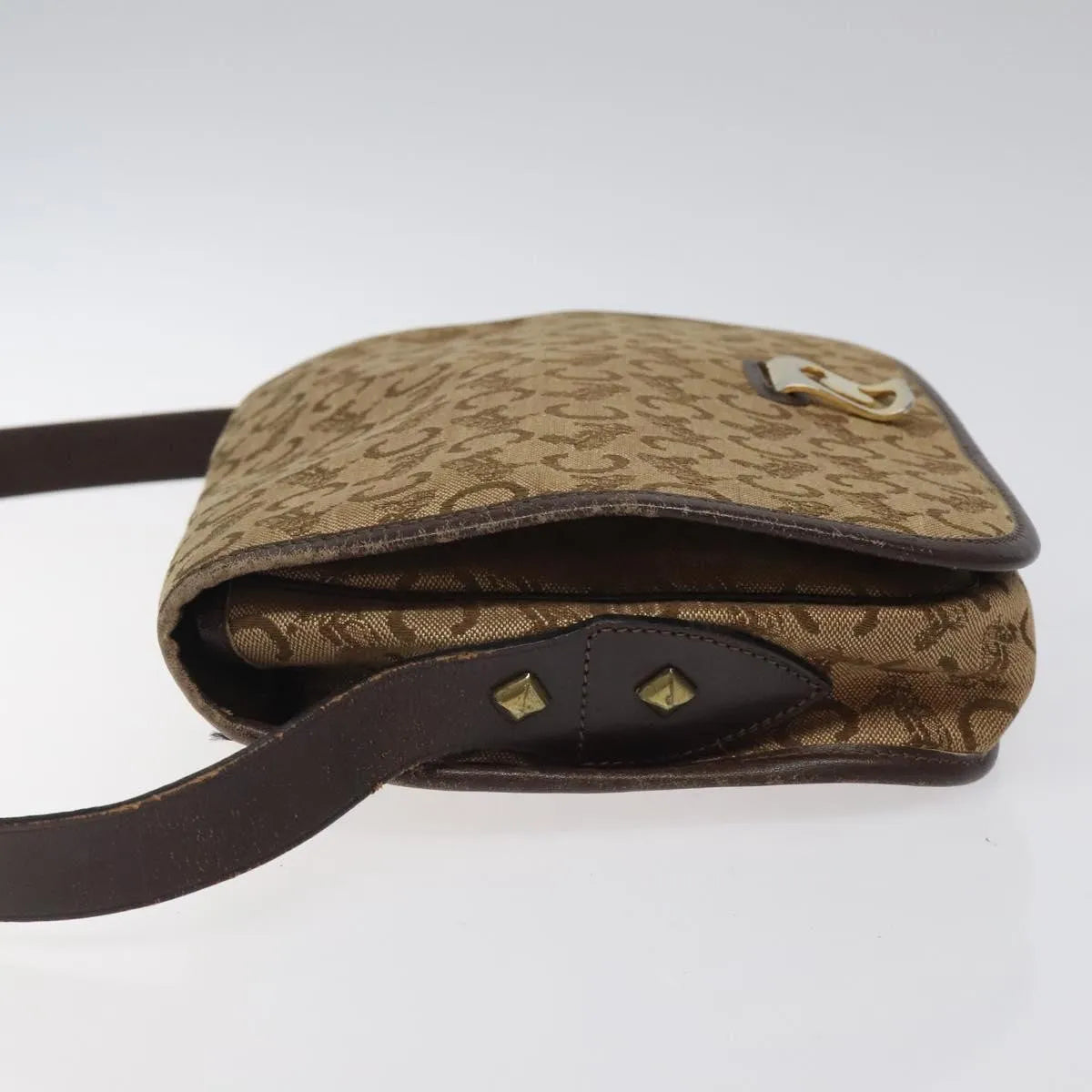 Celine C Sulky Canvas Brown Canvas Shoulder Bag Bag (Pre-Owned)
