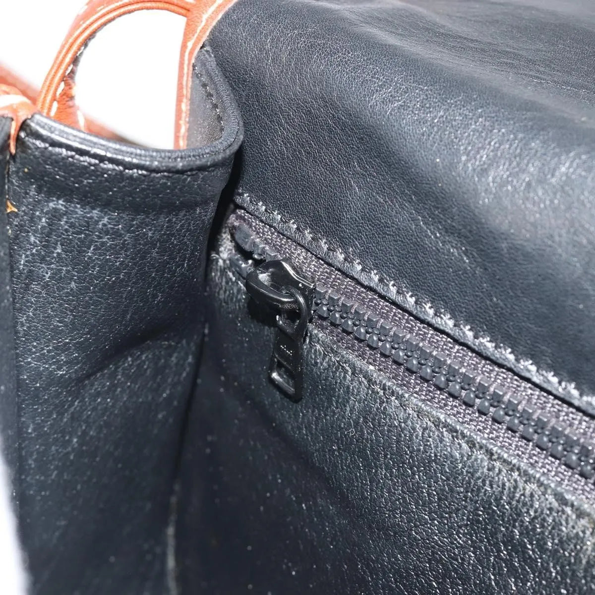 Celine Vintage Flap Leather Black Leather Shoulder Bag Bag (Pre-Owned)