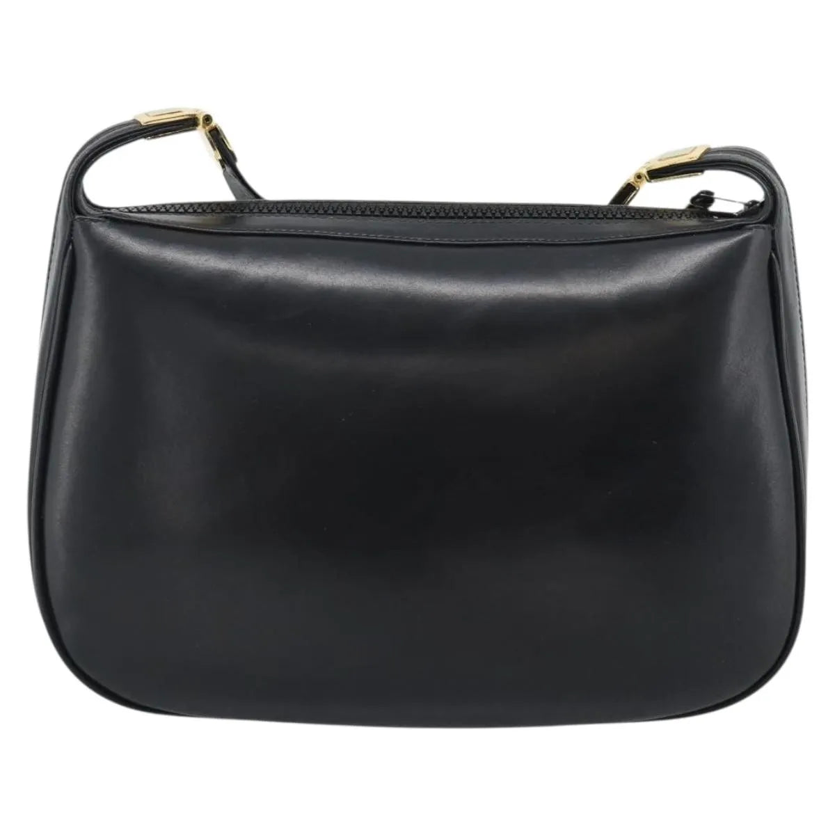Gucci Vintage Horsebit Leather Black Leather Shoulder Bag Bag (Pre-Owned)