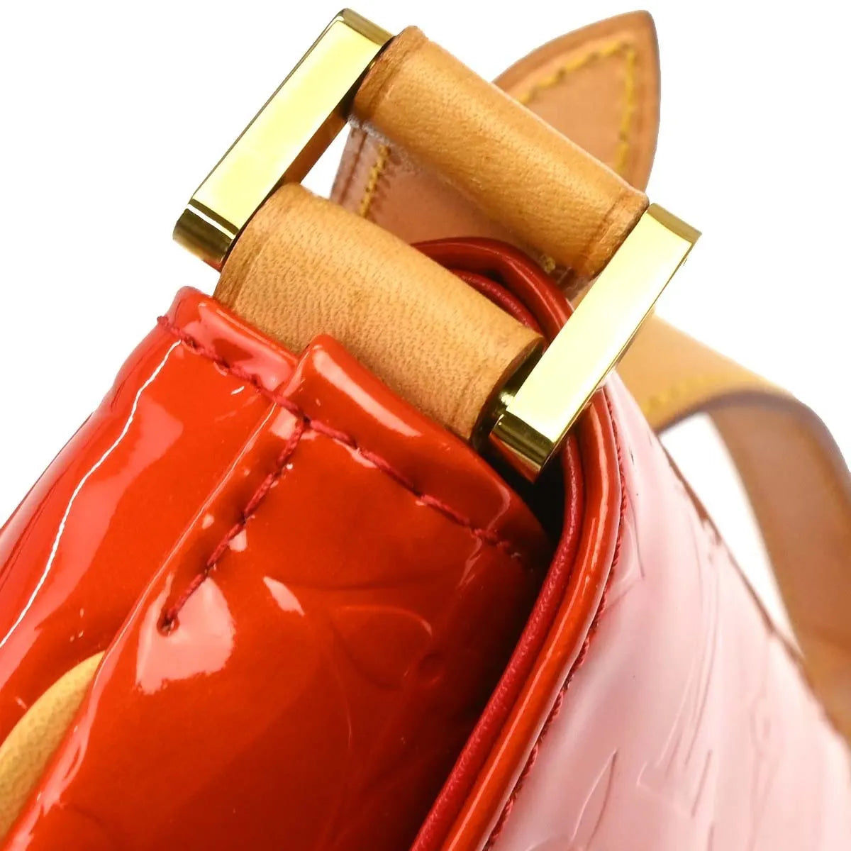 Louis Vuitton Thompson Street Handbag Monogram Red Patent_Leather Shoulder Bag Bag (Pre-Owned)