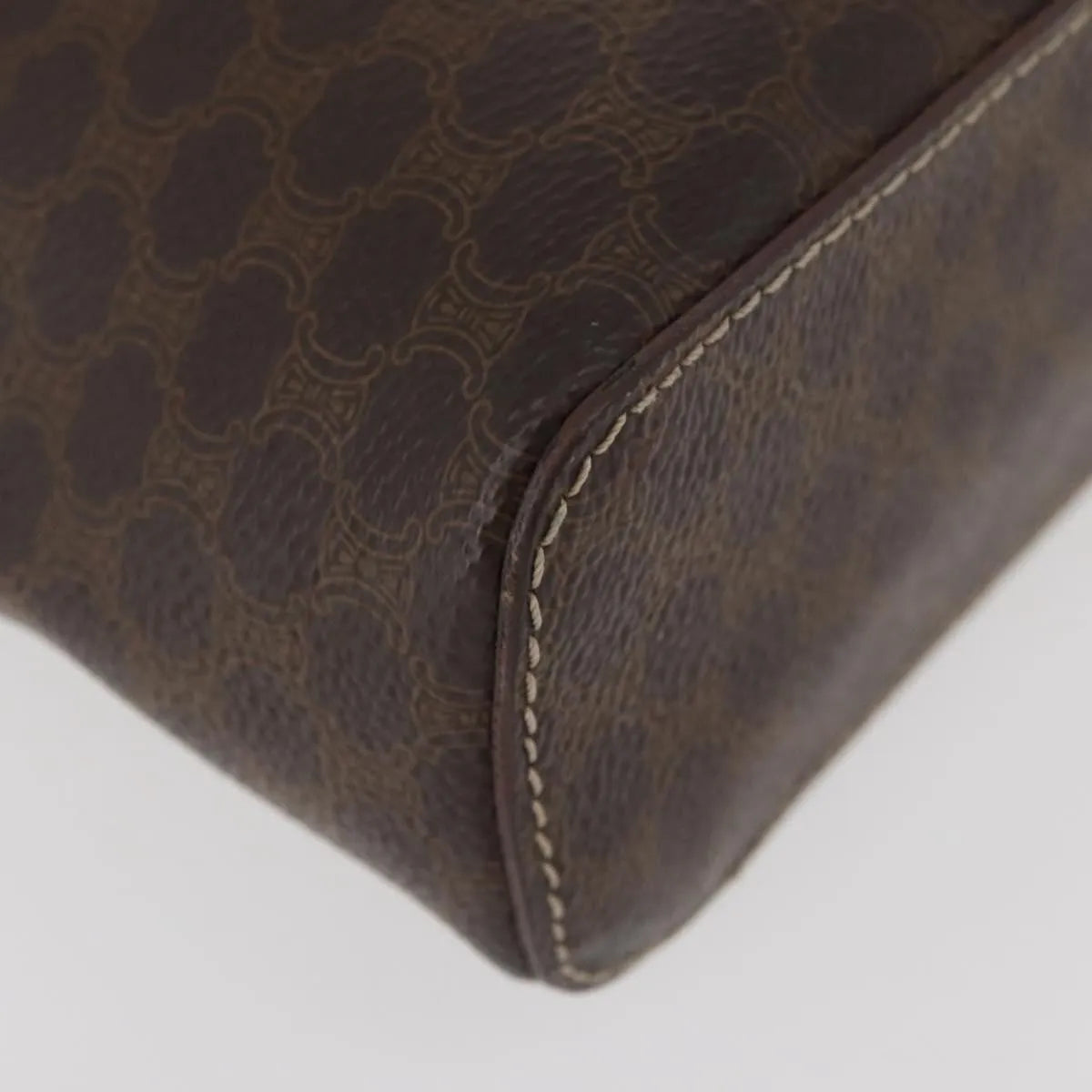 Celine Macadam Vanity Canvas Brown Canvas Clutche & Pouche Bag (Pre-Owned)