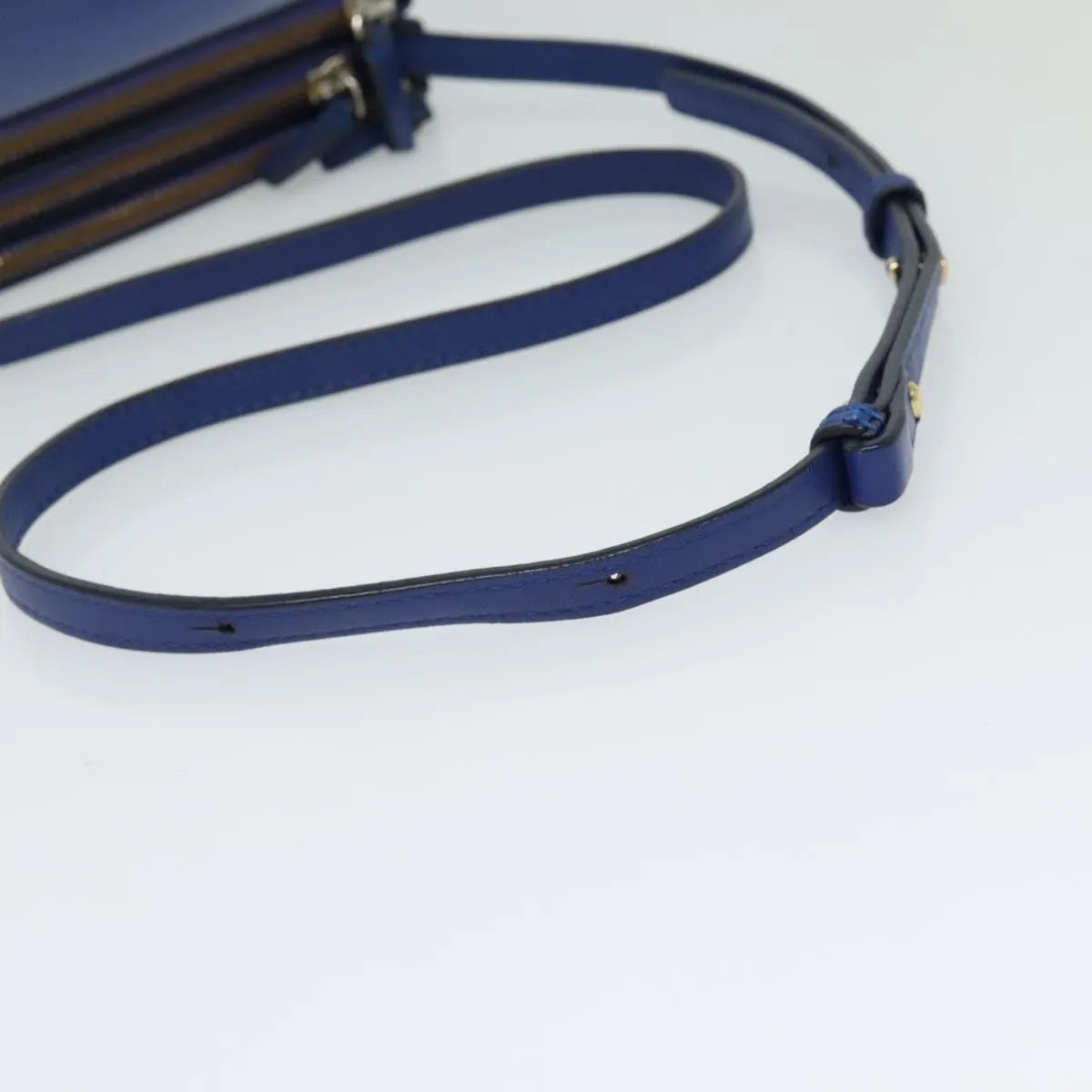 Celine Trio Leather Blue Leather Shoulder Bag Bag (Pre-Owned)