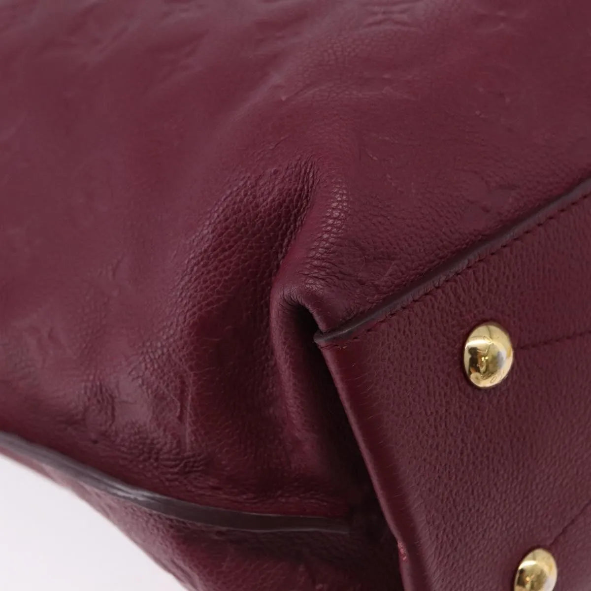 Louis Vuitton Metis Hobo Monogram Empreinte Leather Burgundy Leather Handbag (Pre-Owned)