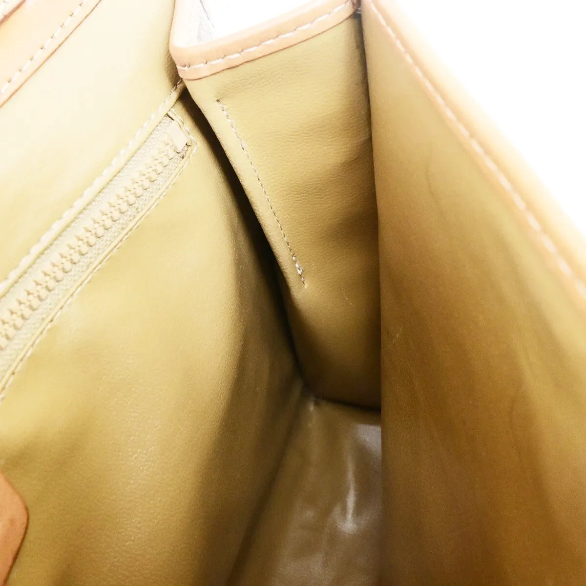 Celine Vintage Macadam Canvas And Leather Brown Canvas Shoulder Bag Bag (Pre-Owned)