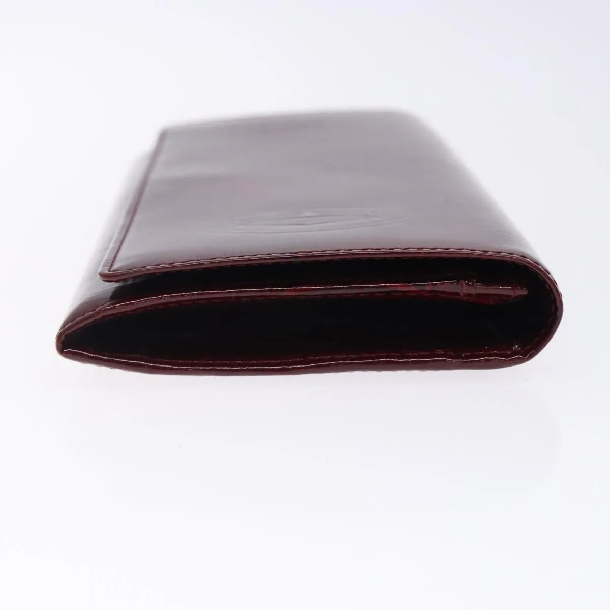 Cartier Happy Birthday Long Patent Leather Burgundy Patent_Leather Wallets Accessory (Pre-Owned)