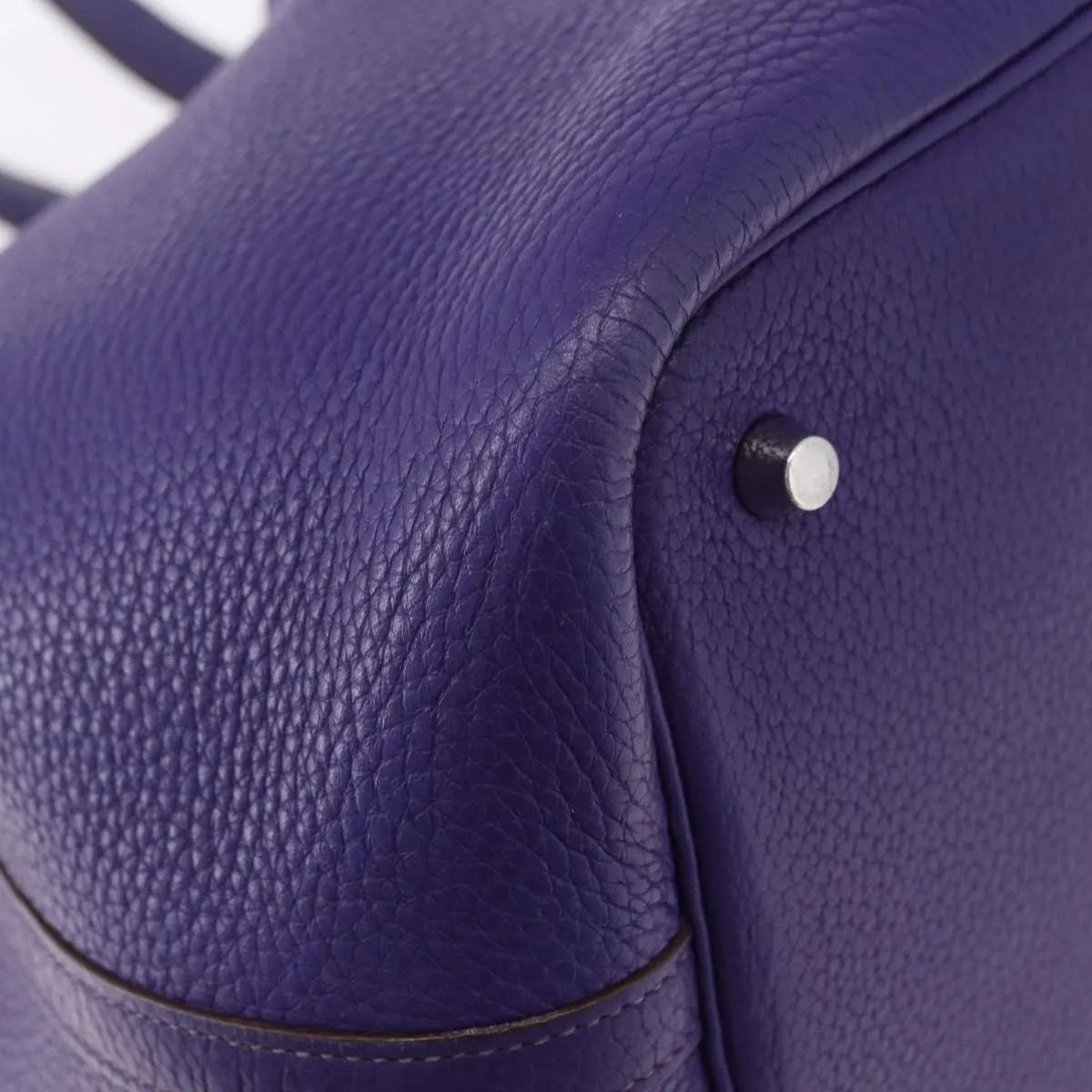 Hermes Picotin Lock Clemence Purple Leather Handbag (Pre-Owned)