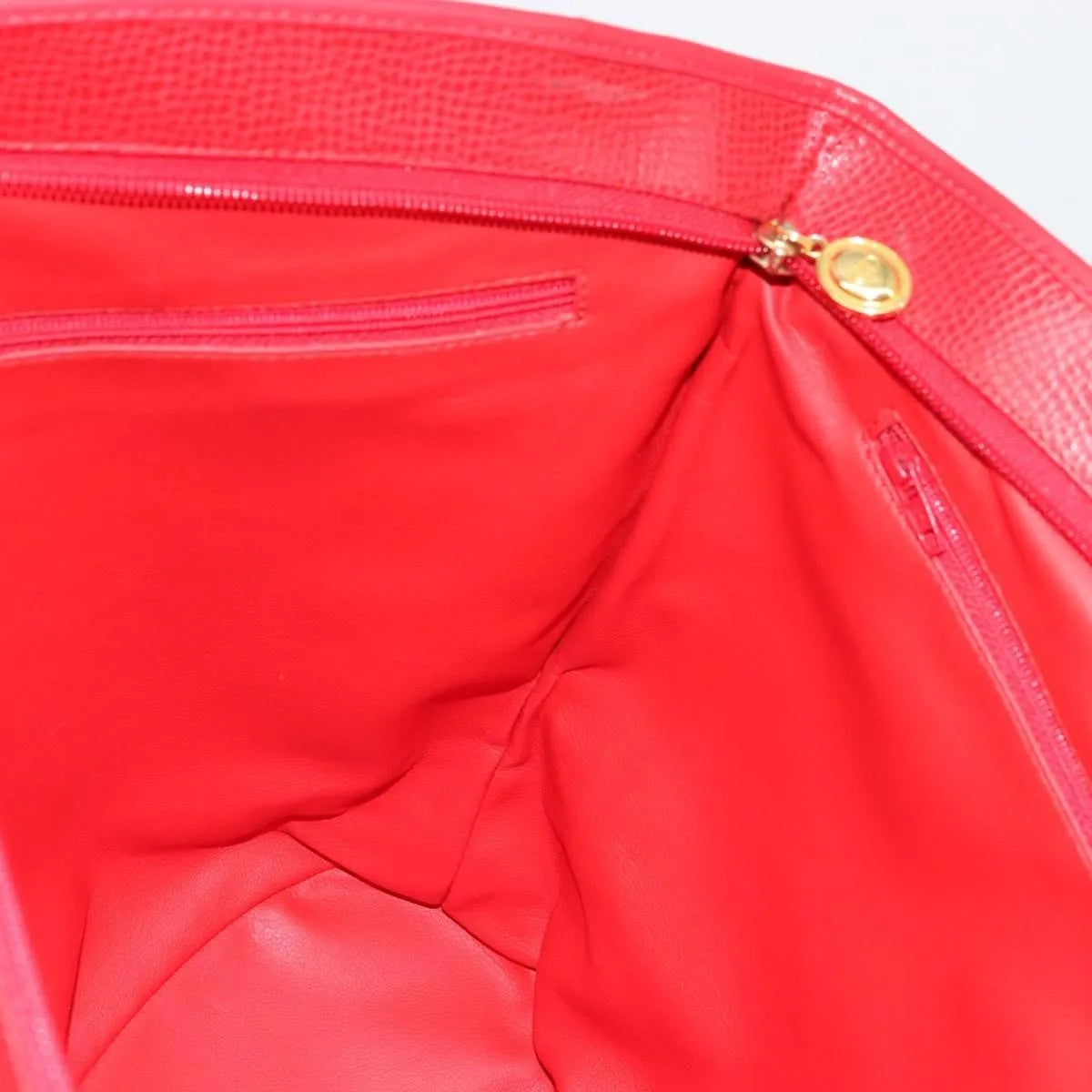 Christian Dior Vintage Tote Leather Red Leather Tote Bag Bag (Pre-Owned)