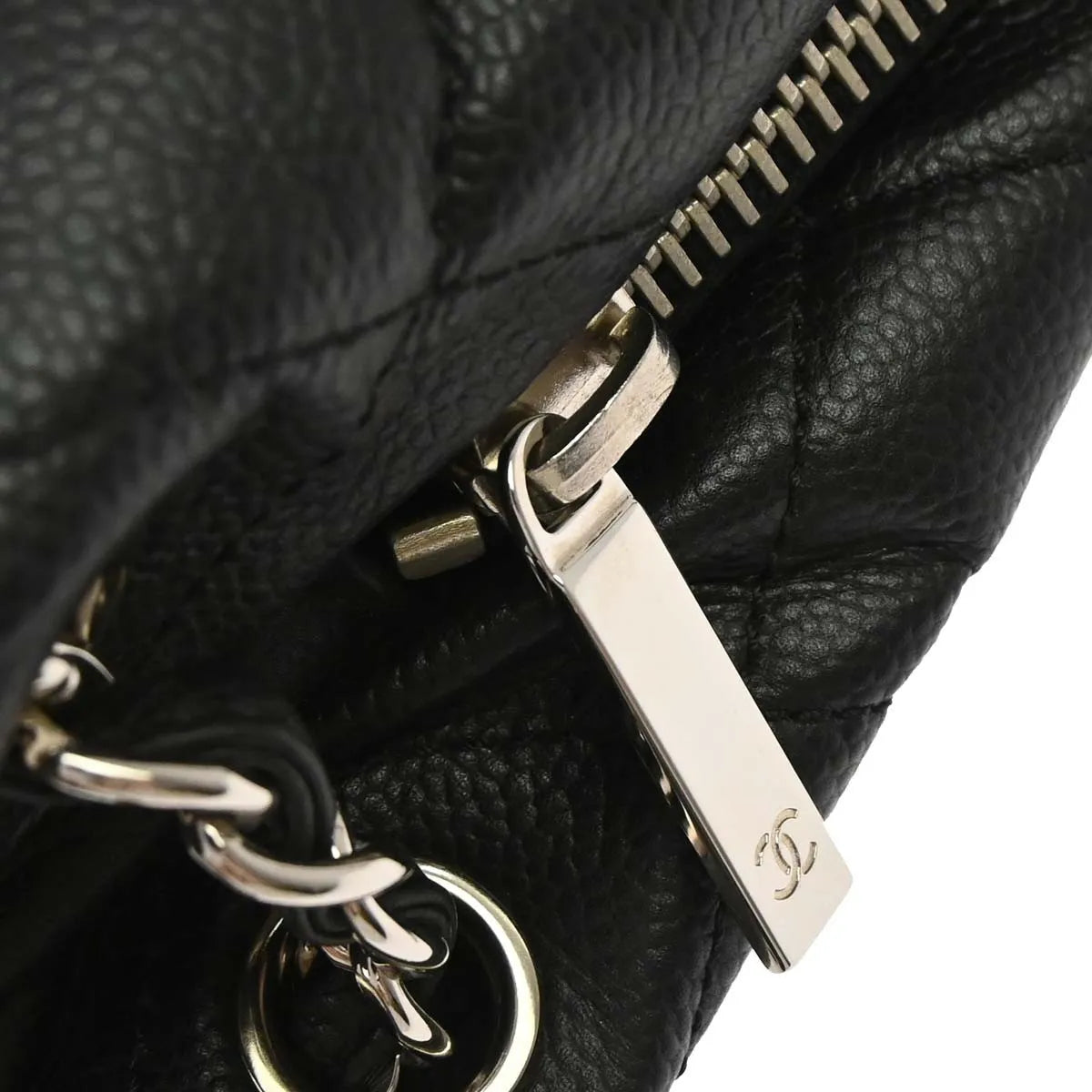 Chanel Timeless Cc Expandable Tote Quilted Caviar Black Leather Tote Bag Bag (Pre-Owned)