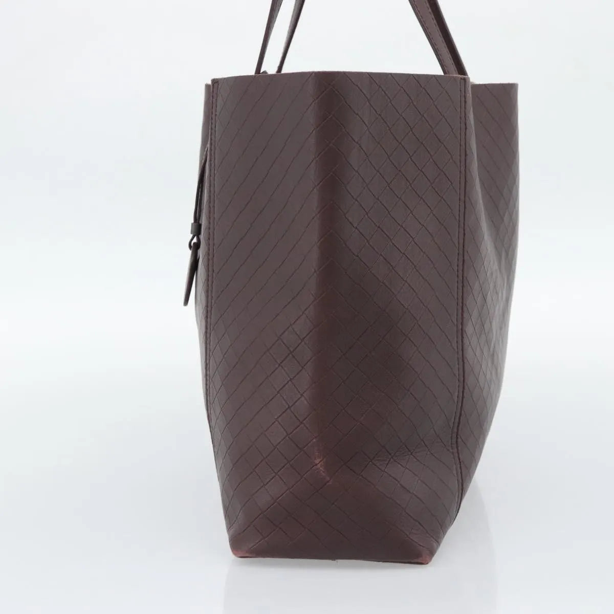 Bottega Veneta Intrecciomirage Tote Leather Brown Leather Tote Bag Bag (Pre-Owned)