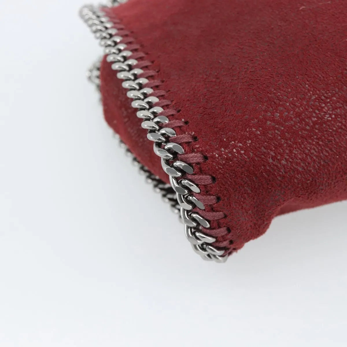 Stella Mccartney Falabella Fold Over Clutch Faux Leather Burgundy Polyester Crossbody Bag Bag (Pre-Owned)