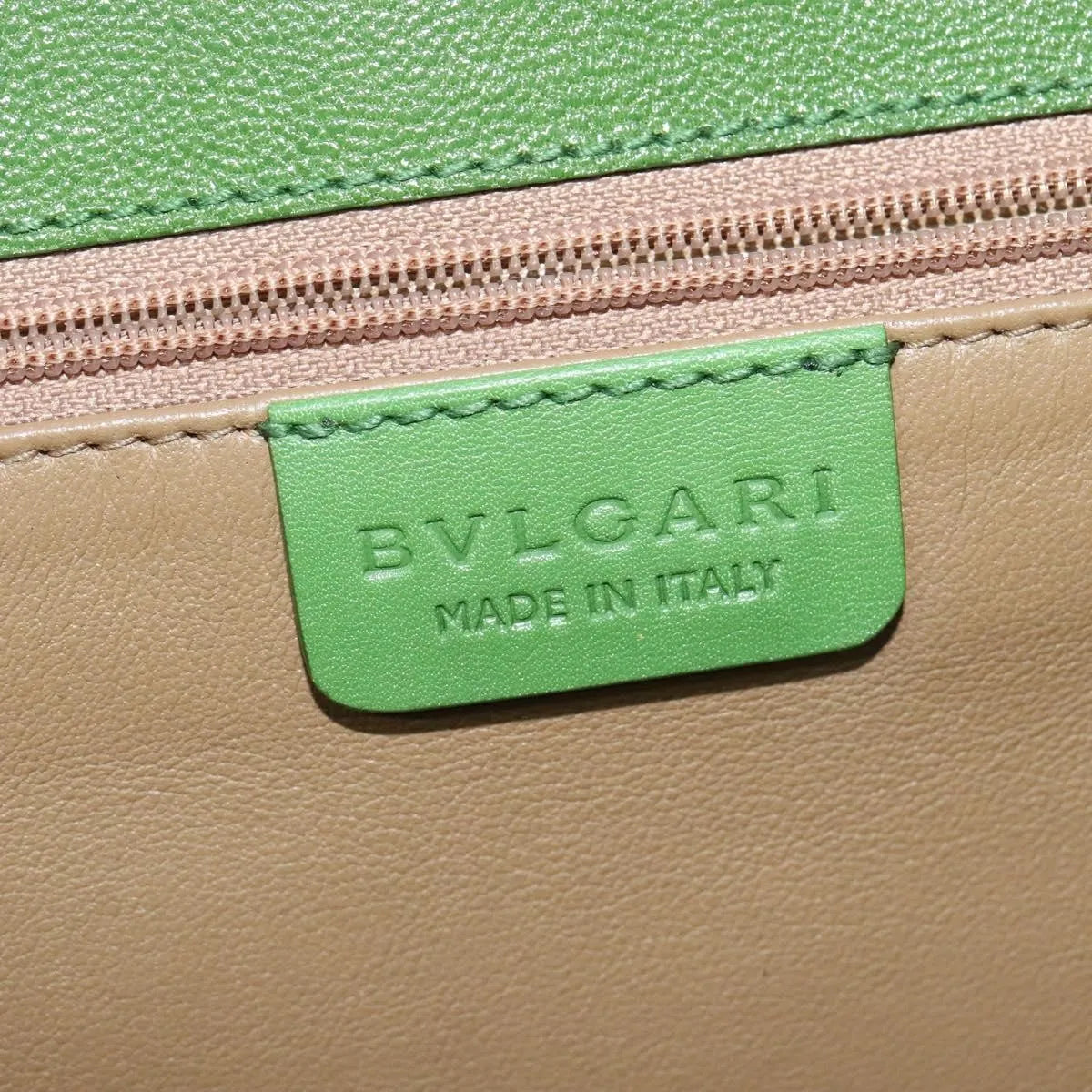 Bvlgari Chandra Hobo Leather Green Leather Handbag (Pre-Owned)