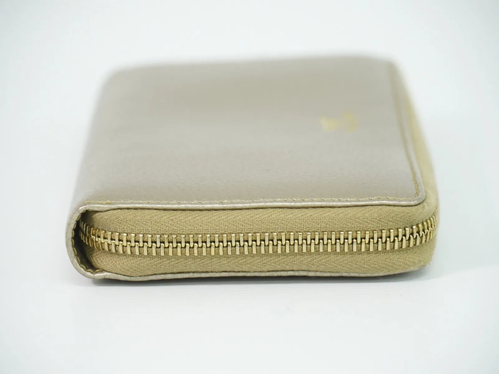Gucci Bamboo Tassel Zip Leather Gold Leather Wallets Accessory (Pre-Owned)