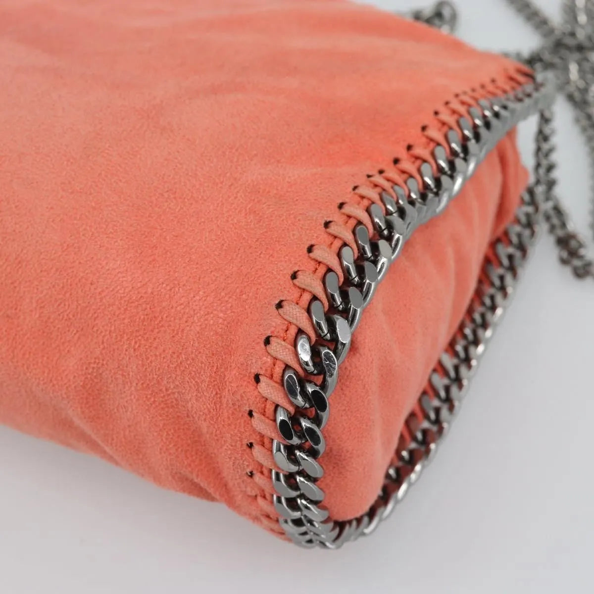 Stella Mccartney Falabella Fold Over Faux Leather Orange Polyester Shoulder Bag Bag (Pre-Owned)
