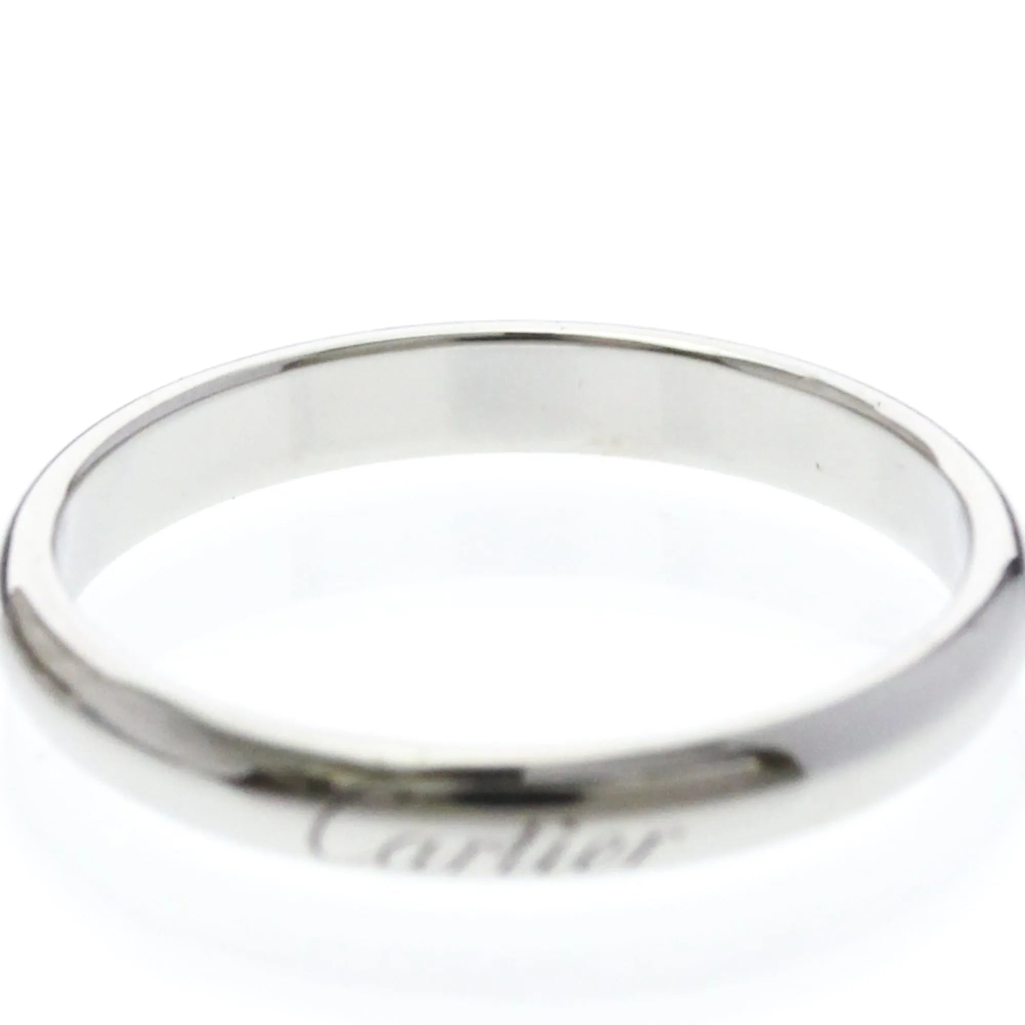 Cartier 1895 Wedding Band Platinum Silver Platinum Ring Jewelry (Pre-Owned)
