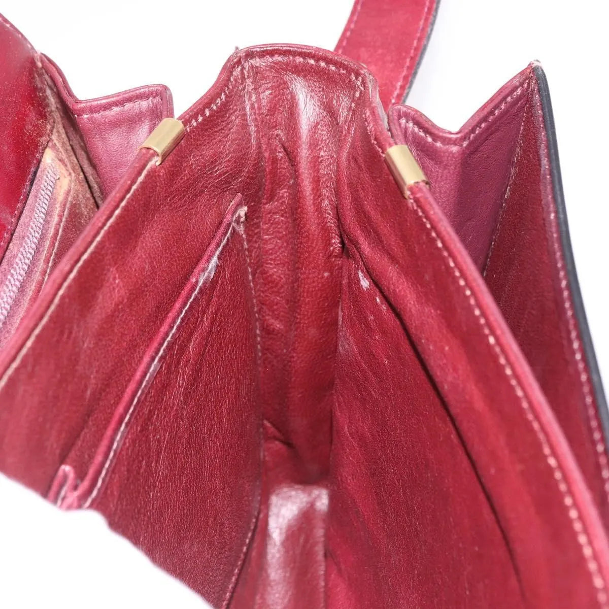 Celine Horse Carriage Leather Burgundy Leather Shoulder Bag Bag (Pre-Owned)