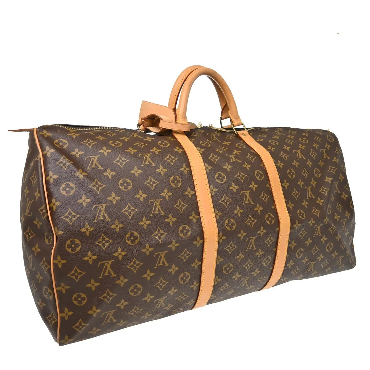 Louis Vuitton Keepall Bag Monogram Canvas Brown Canvas Travel Bag Bag (Pre-Owned)