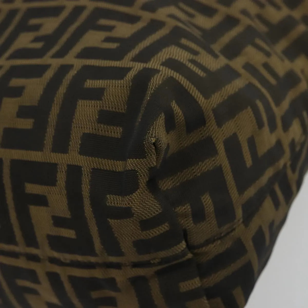 Fendi Zucca Tote Canvas Black Canvas Handbag (Pre-Owned)