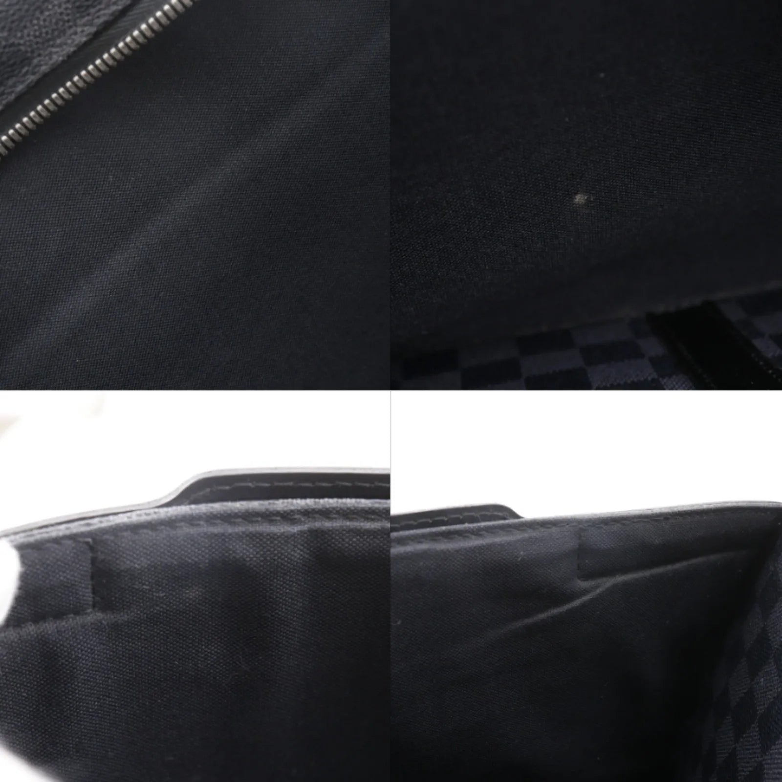 Louis Vuitton Porte-Documents Voyage Damier Graphite Black Canvas Briefcase Bag (Pre-Owned)