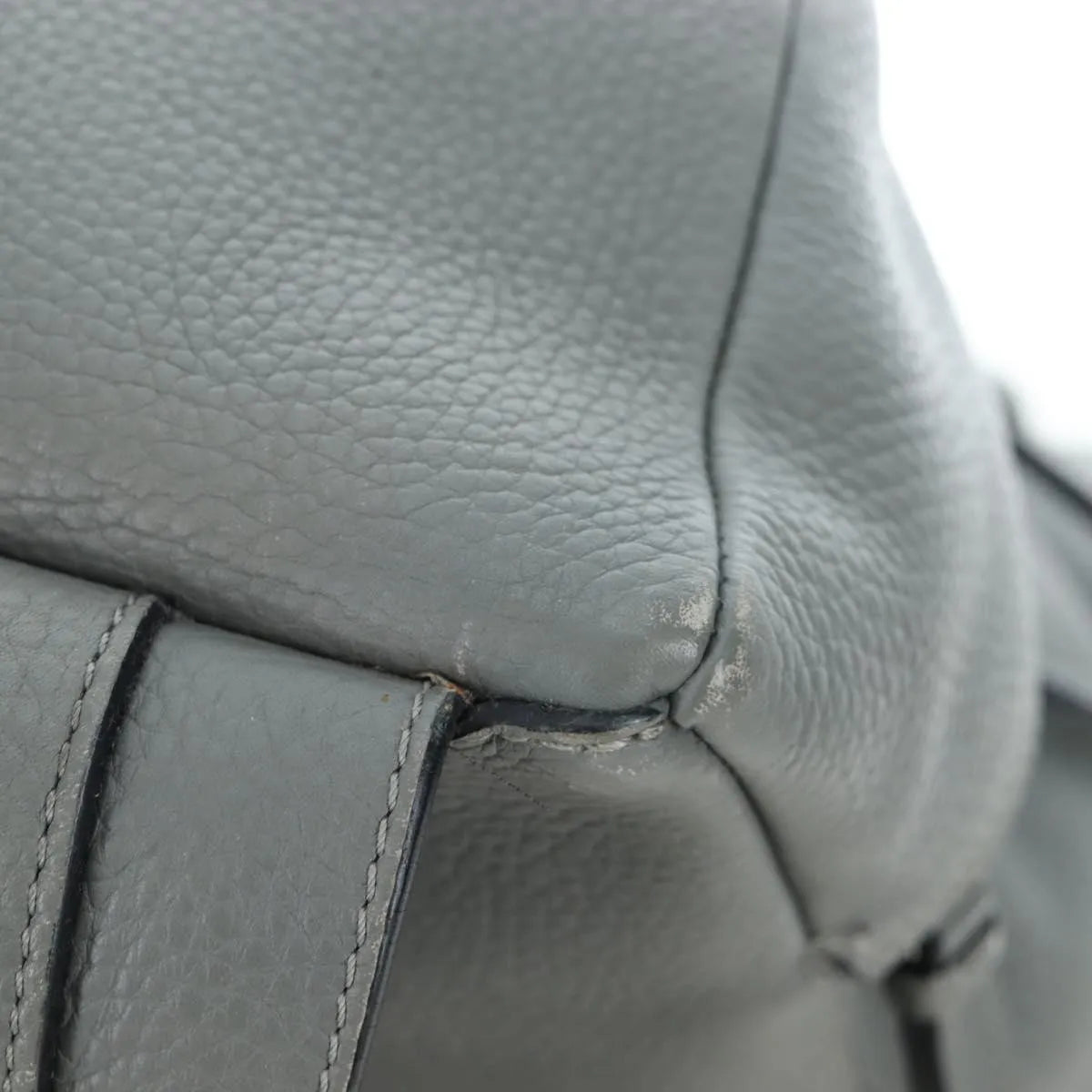 Loewe T Backpack Leather Gray Leather Backpack Bag (Pre-Owned)
