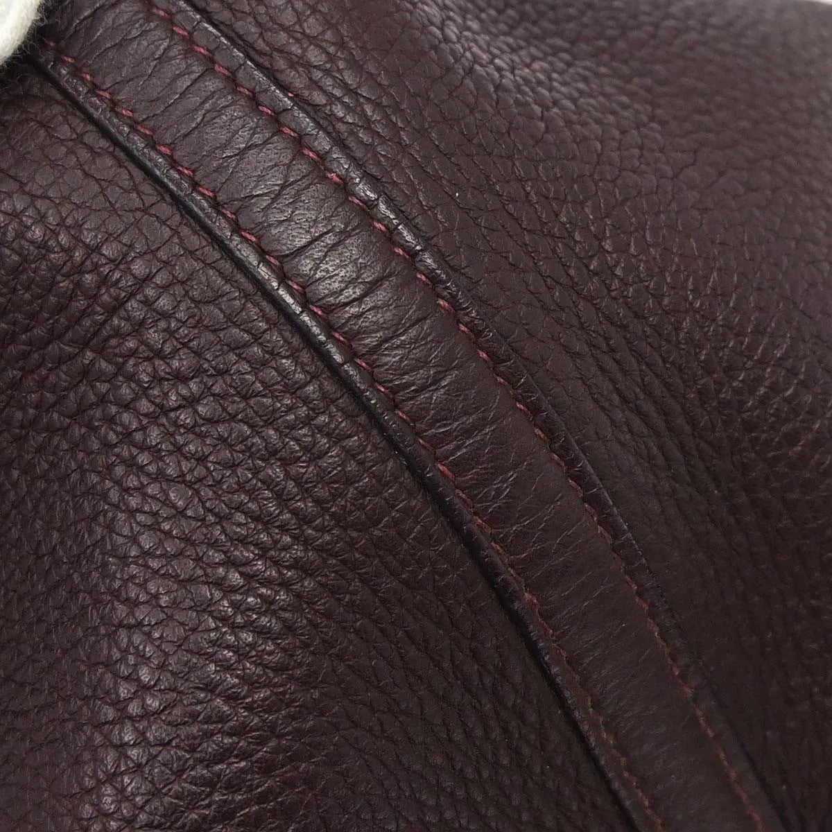 Hermes Picotin Lock Clemence Brown Leather Handbag (Pre-Owned)