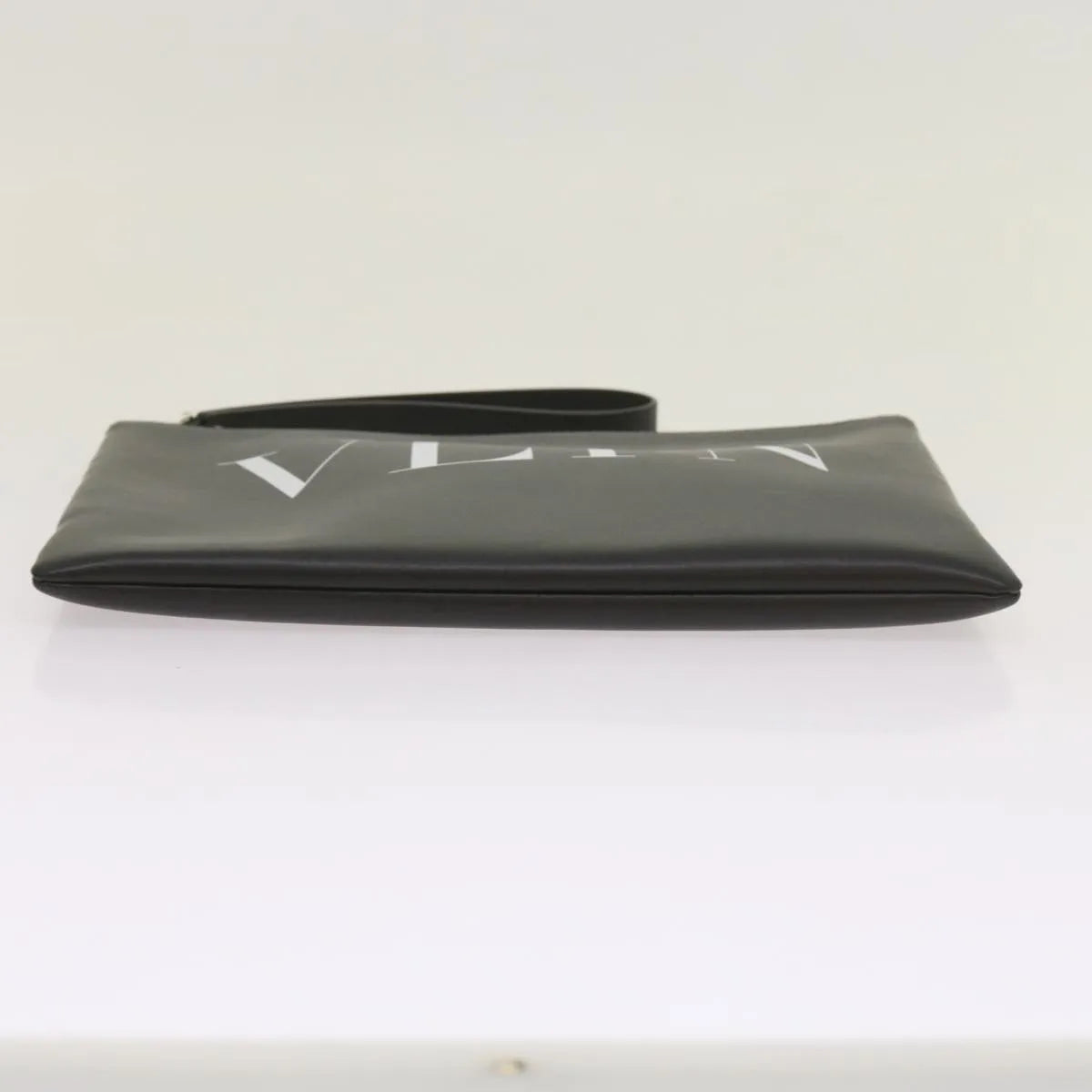Valentino Garavani Vltn Wristlet Clutch Printed Leather Black Leather Clutche & Pouche Bag (Pre-Owned)