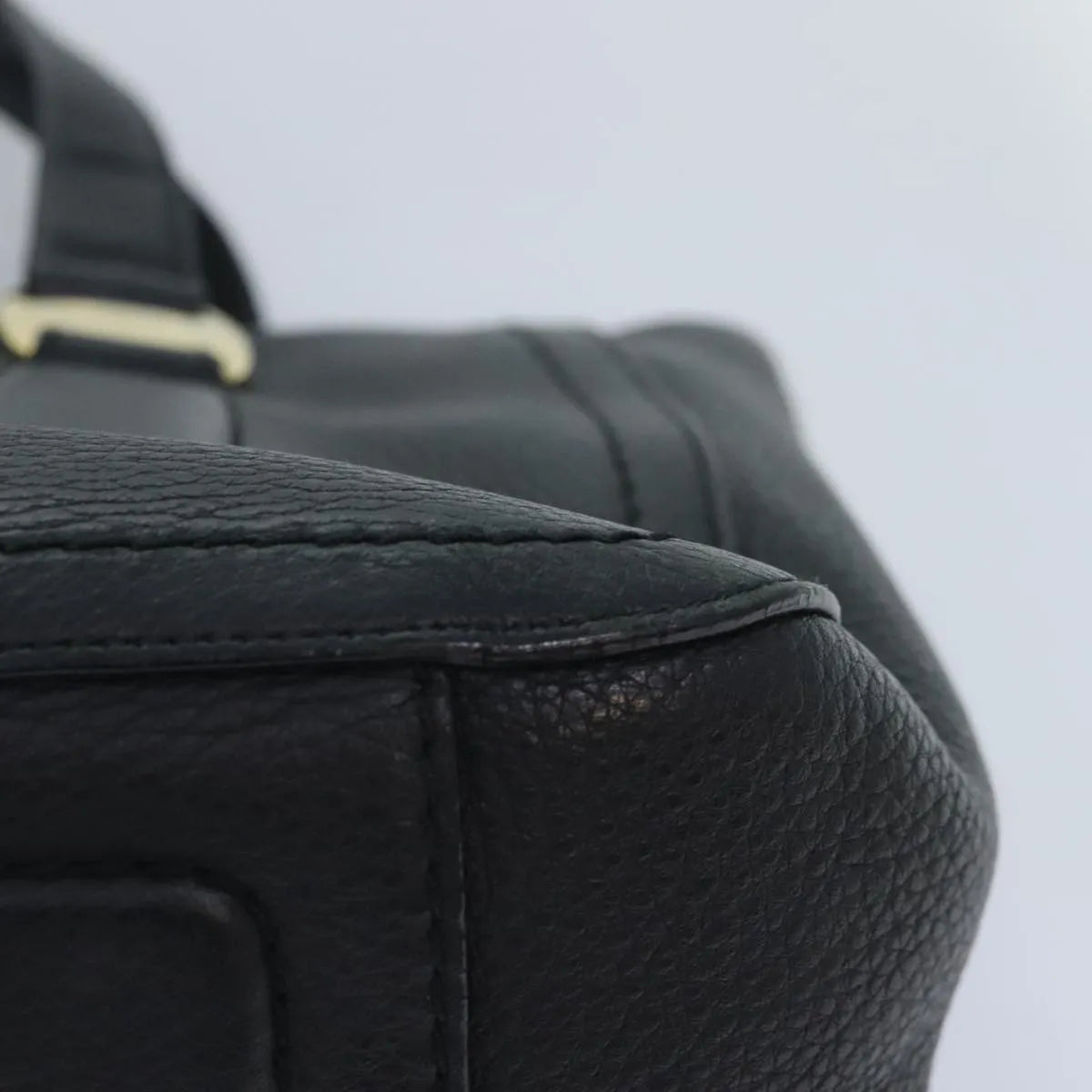 Salvatore Ferragamo Vala Leather Black Leather Handbag (Pre-Owned)