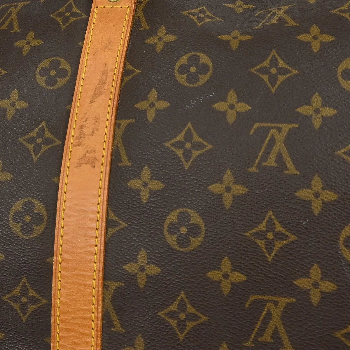 Louis Vuitton Keepall Bandouliere Bag Monogram Canvas Brown Canvas Travel Bag Bag (Pre-Owned)