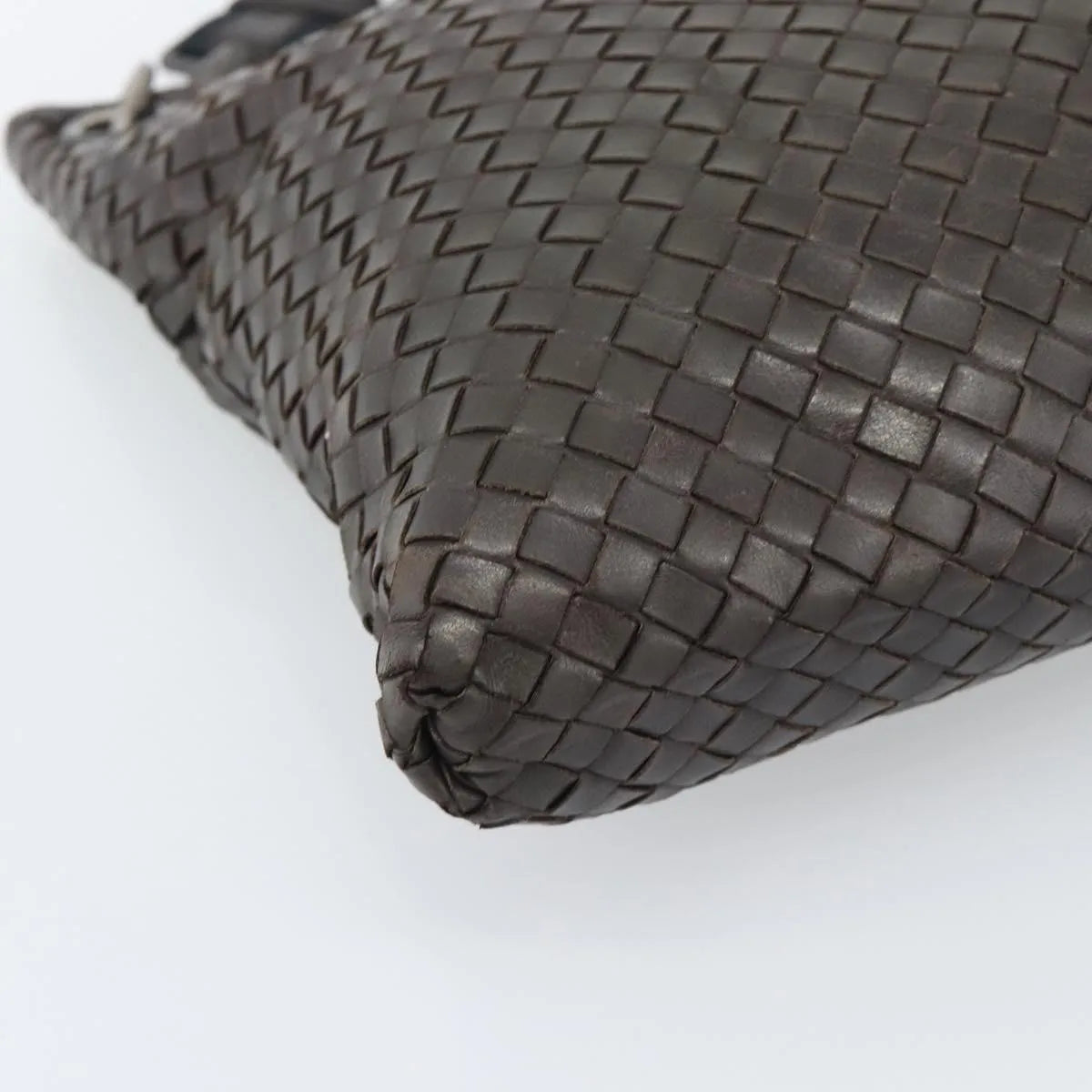 Bottega Veneta Flat Messenger Intrecciato Nappa Brown Leather Crossbody Bag Bag (Pre-Owned)