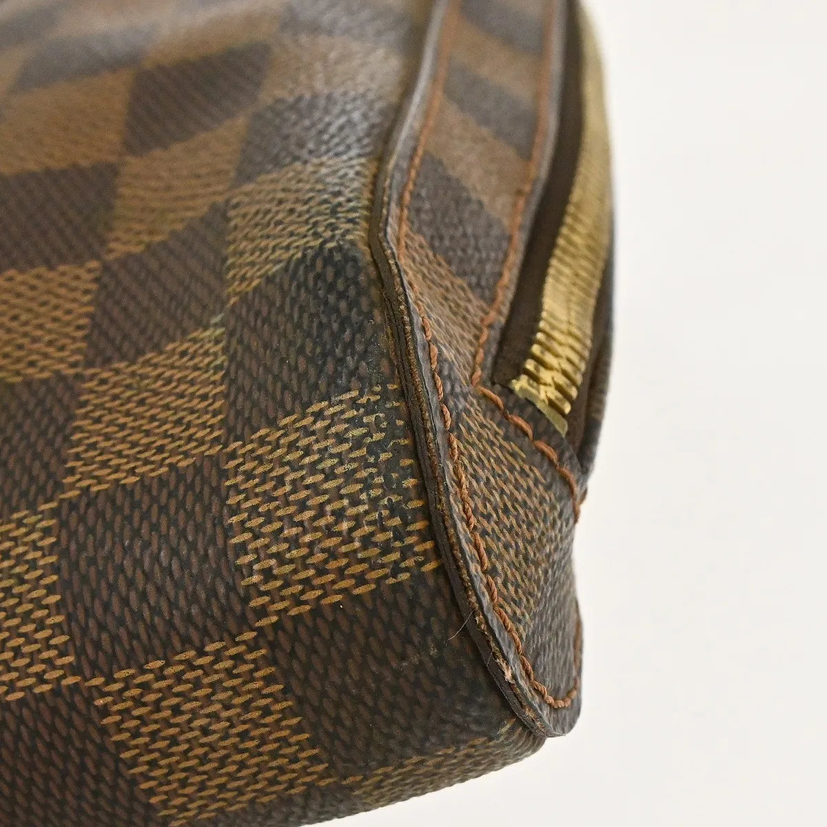 Louis Vuitton Geronimos Waist Damier Brown Canvas Shoulder Bag Bag (Pre-Owned)