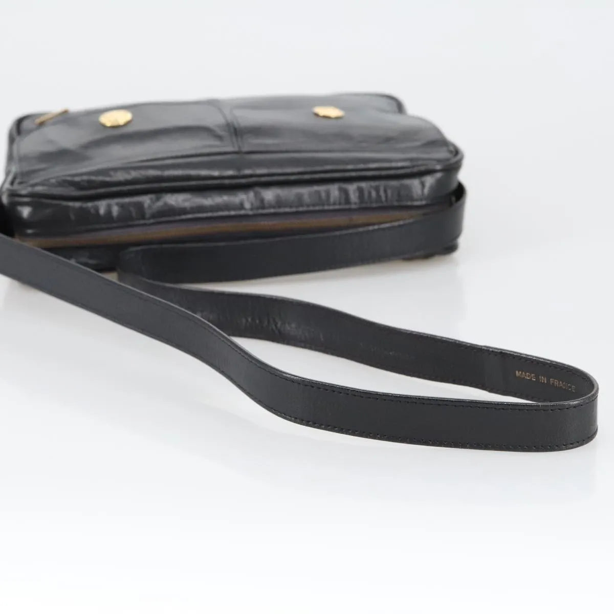 Celine Vintage Leather Black Leather Shoulder Bag Bag (Pre-Owned)