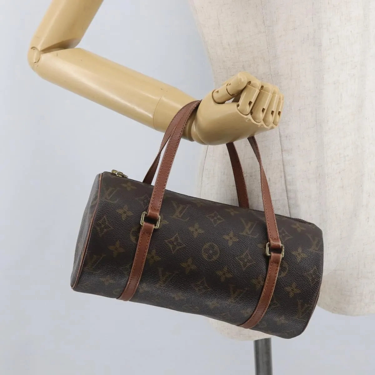 Louis Vuitton Papillon Monogram Canvas Brown Canvas Handbag (Pre-Owned)