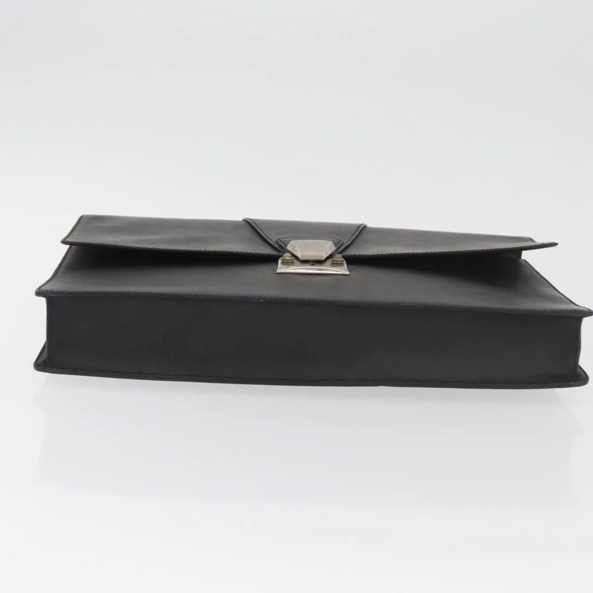 Cartier Vintage Briefcase Leather Black Leather Briefcase Bag (Pre-Owned)
