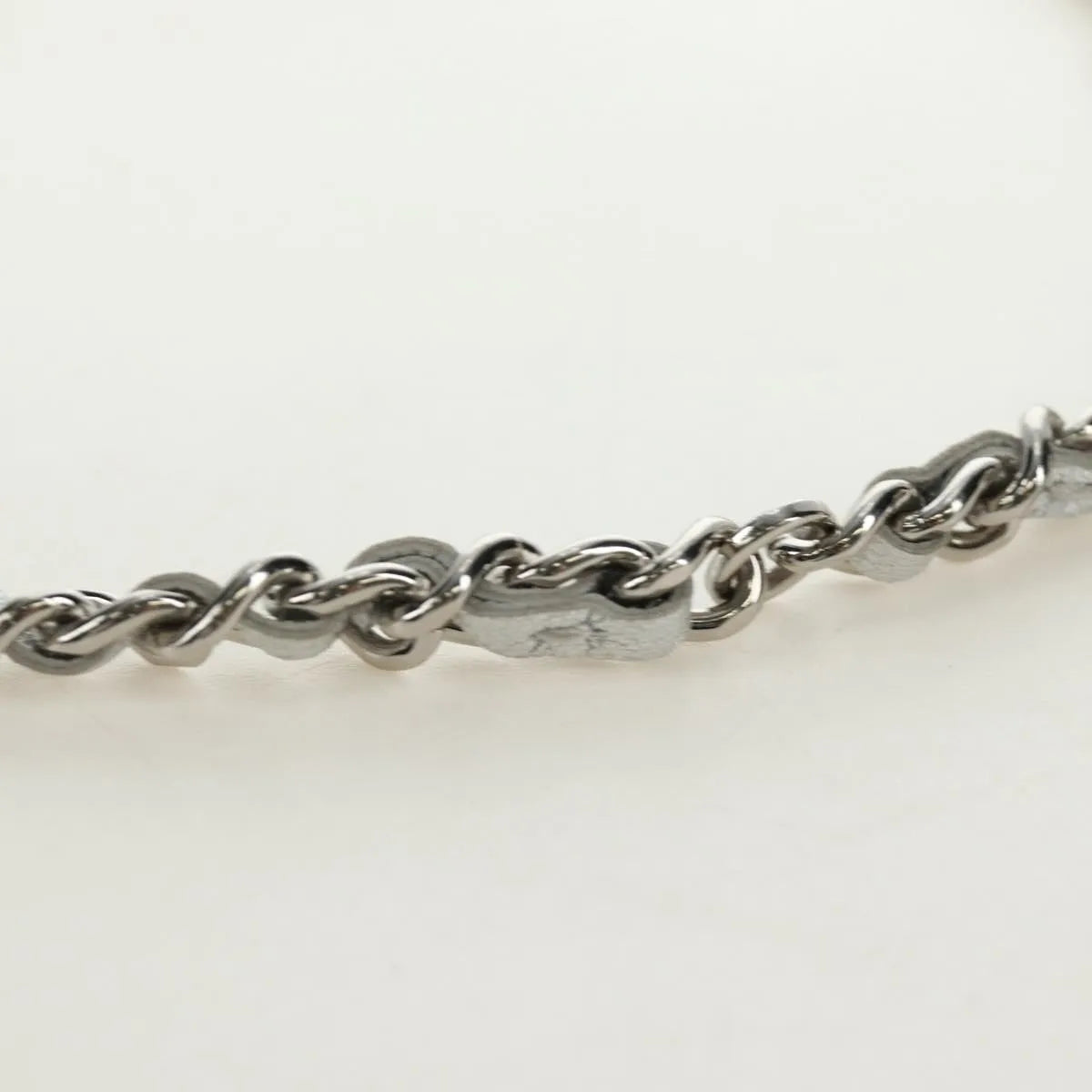 Chanel Cc Star Flap Chain Belt Quilted Lambskin Silver Leather Clutche & Pouche Bag (Pre-Owned)