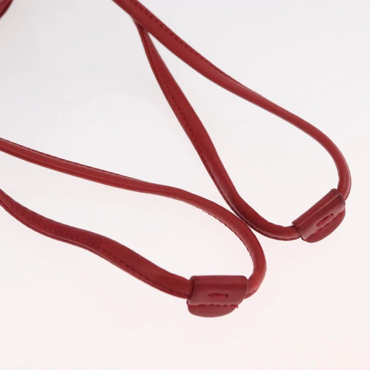 Saint Laurent Teddy Bucket Leather Red Leather Shoulder Bag Bag (Pre-Owned)