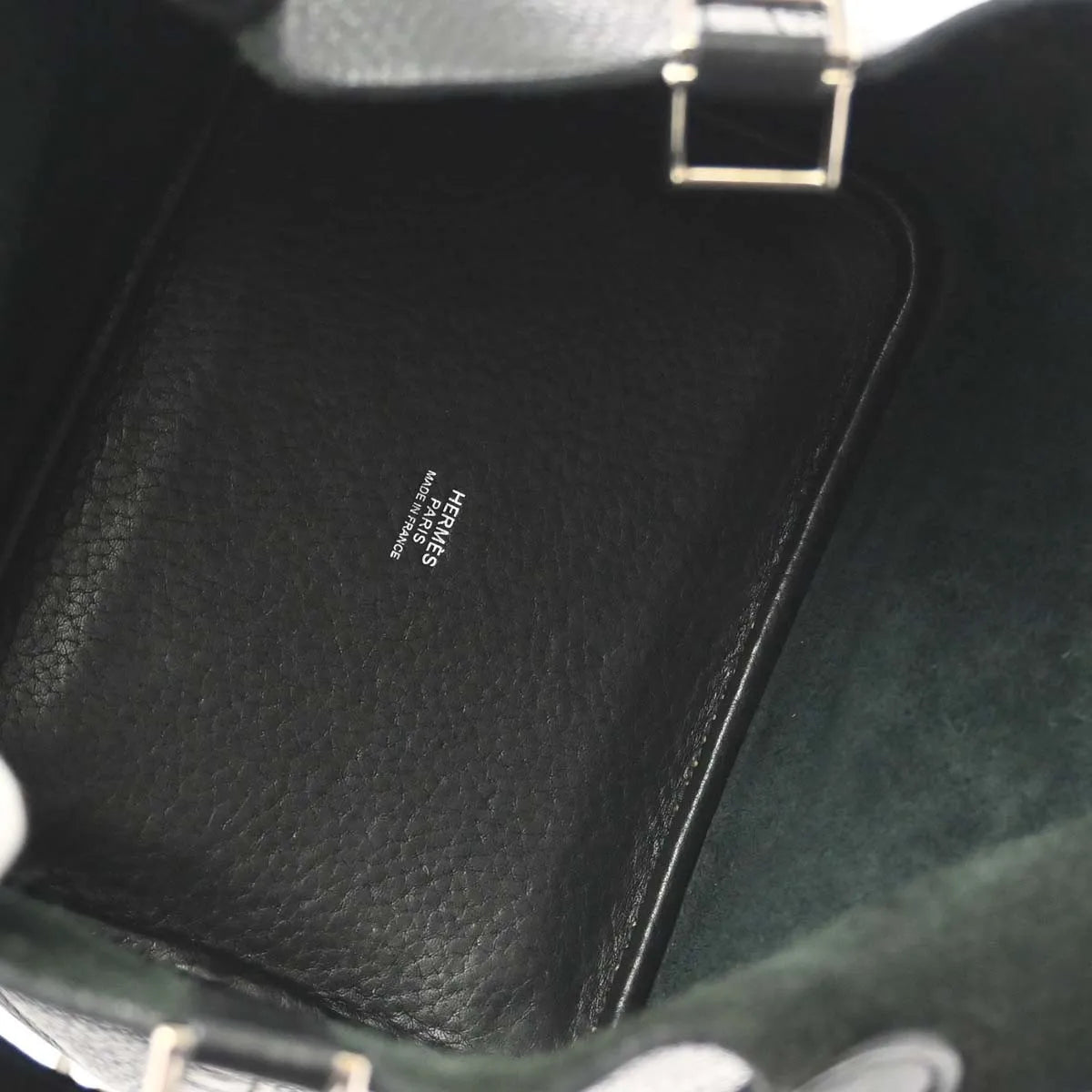 Hermes Picotin Lock Clemence Black Leather Handbag (Pre-Owned)